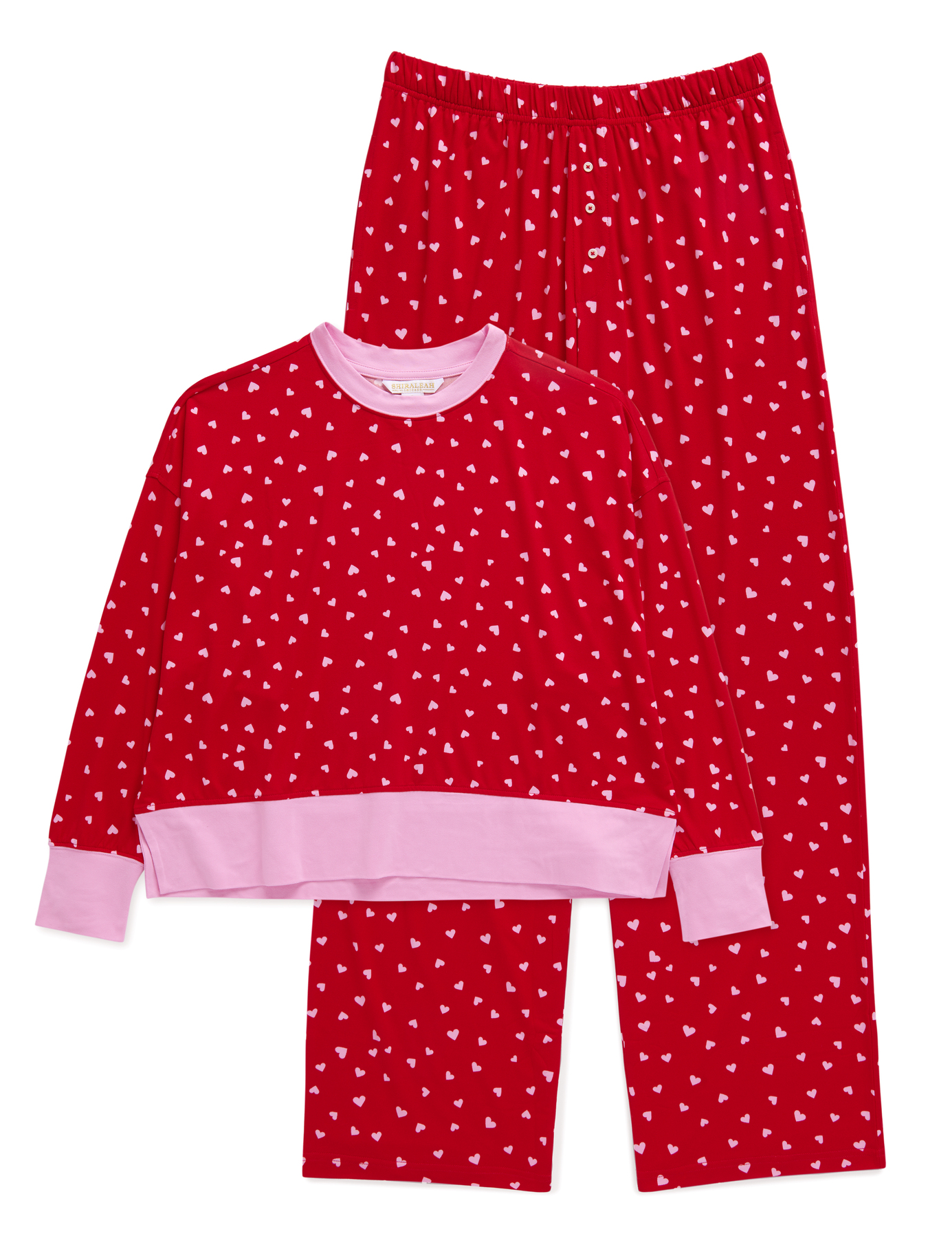 Picture of ASST/7 MINI HEARTS  JERSEY KNIT PJ SETS,RED