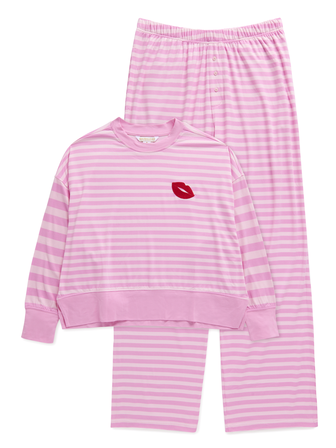 Picture of M STRIPE ULTRA-SOFT JERSEY KNIT PJ SET,PINK