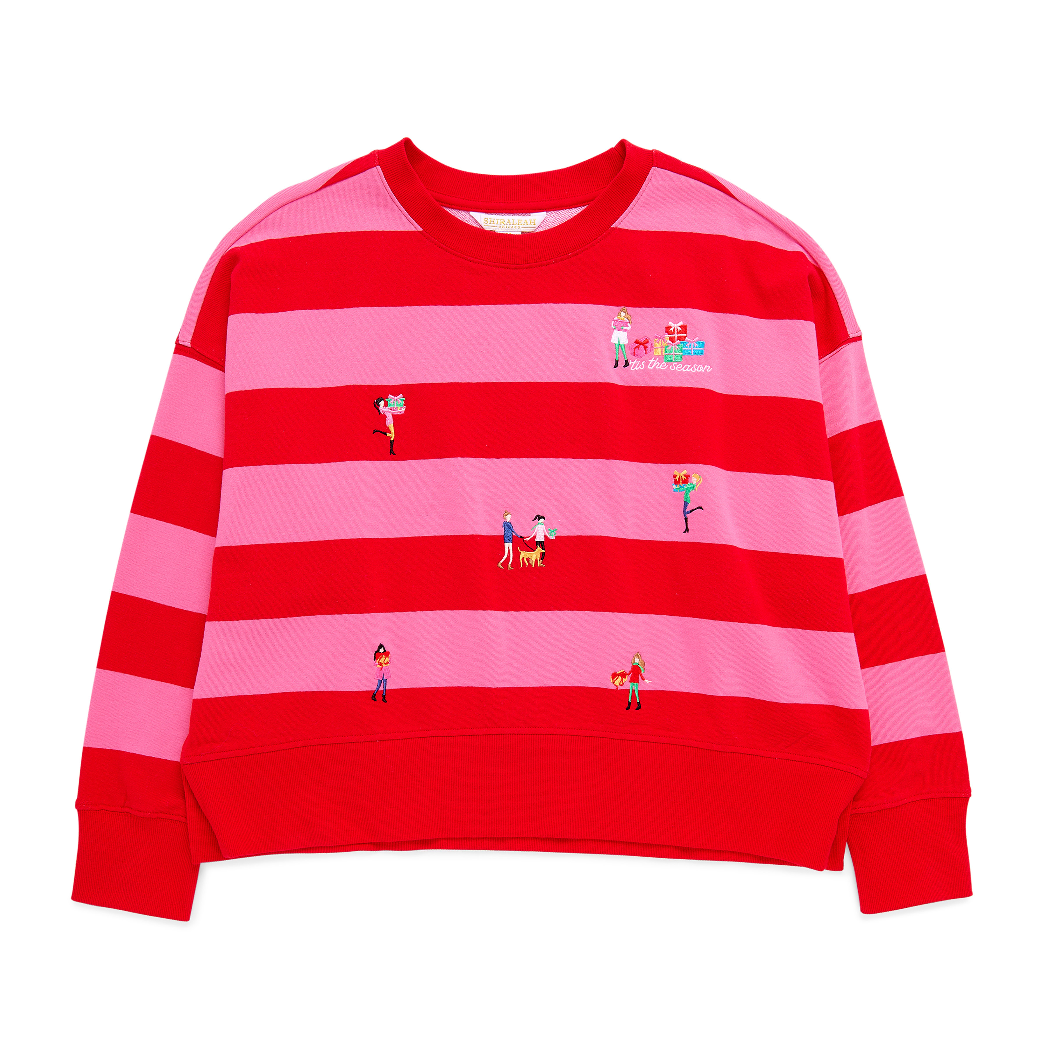 Picture of XL GIFTING EMBROIDERY RELAXED SWEATSHIRT,RED