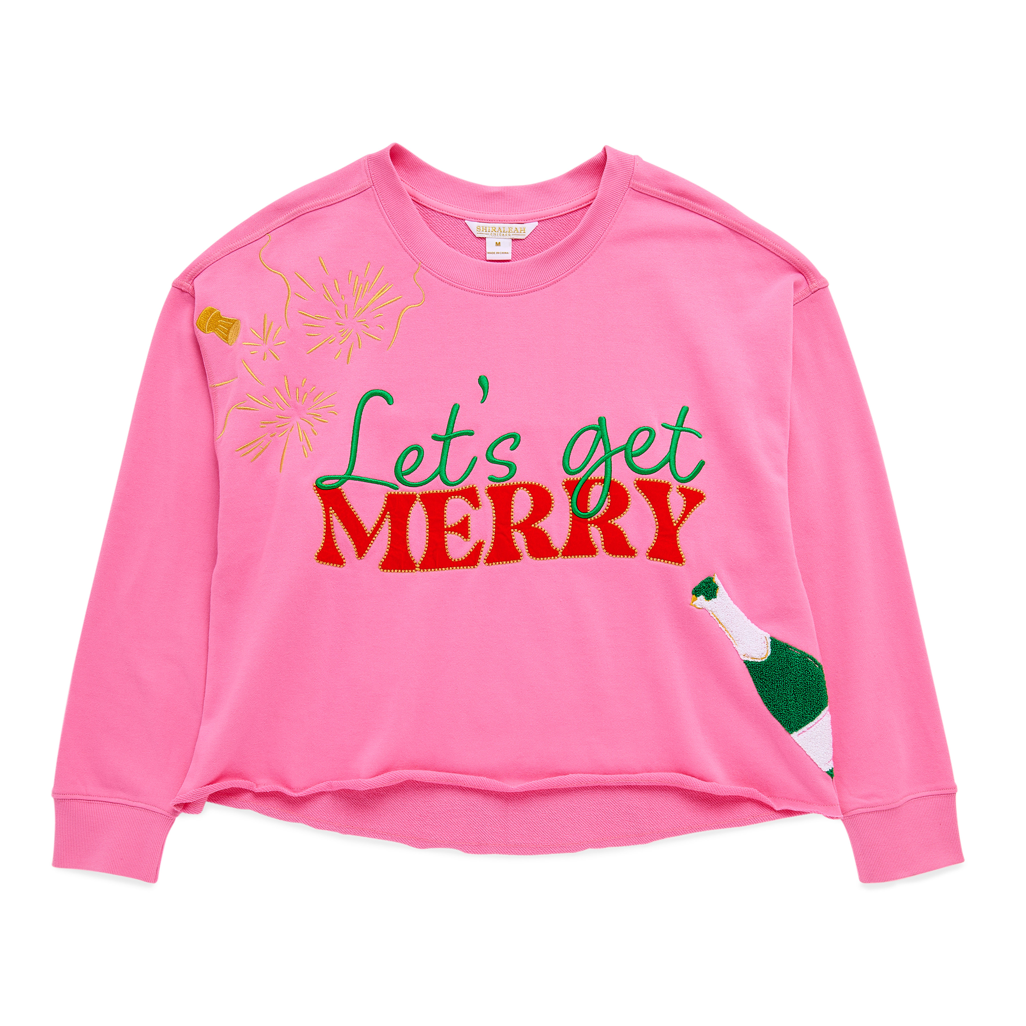 Picture of XL "LET'S GET MERRY" LOUNGE SWEATSHIRT,PINK
