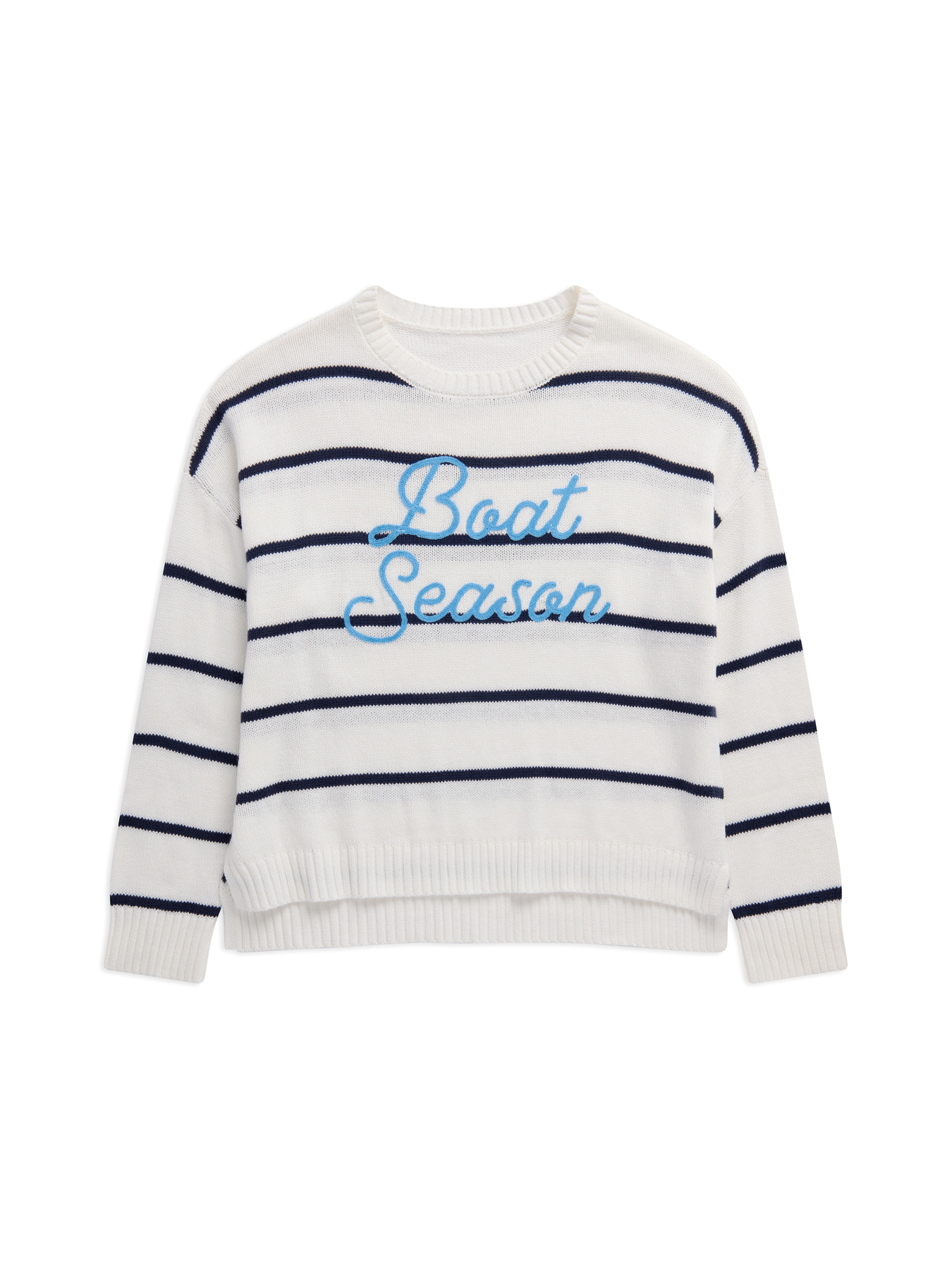 Picture of XL "BOAT SEASON" RELAXED FIT SWEATER,WHITE