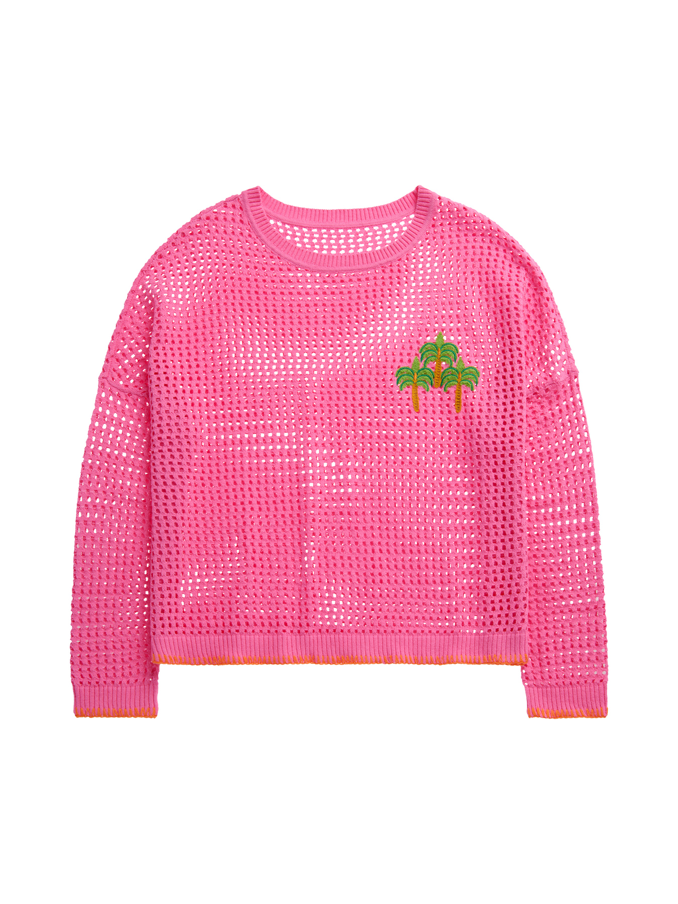 Picture of XL PALM TREE MESH SWEATER,PINK
