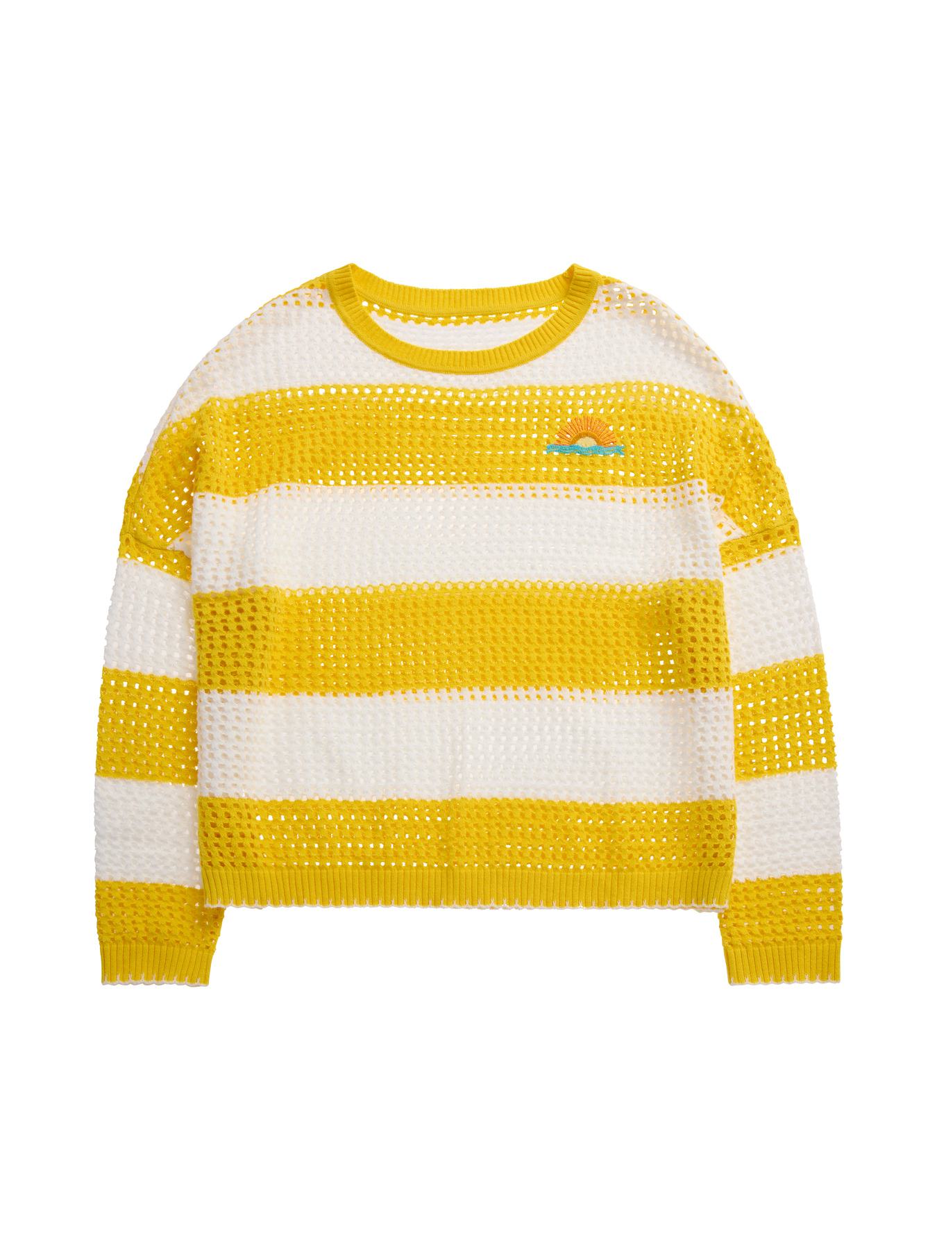 Picture of ASST SET/7 SUNRISE STRIPED MESH SWEATERS,YELLOW