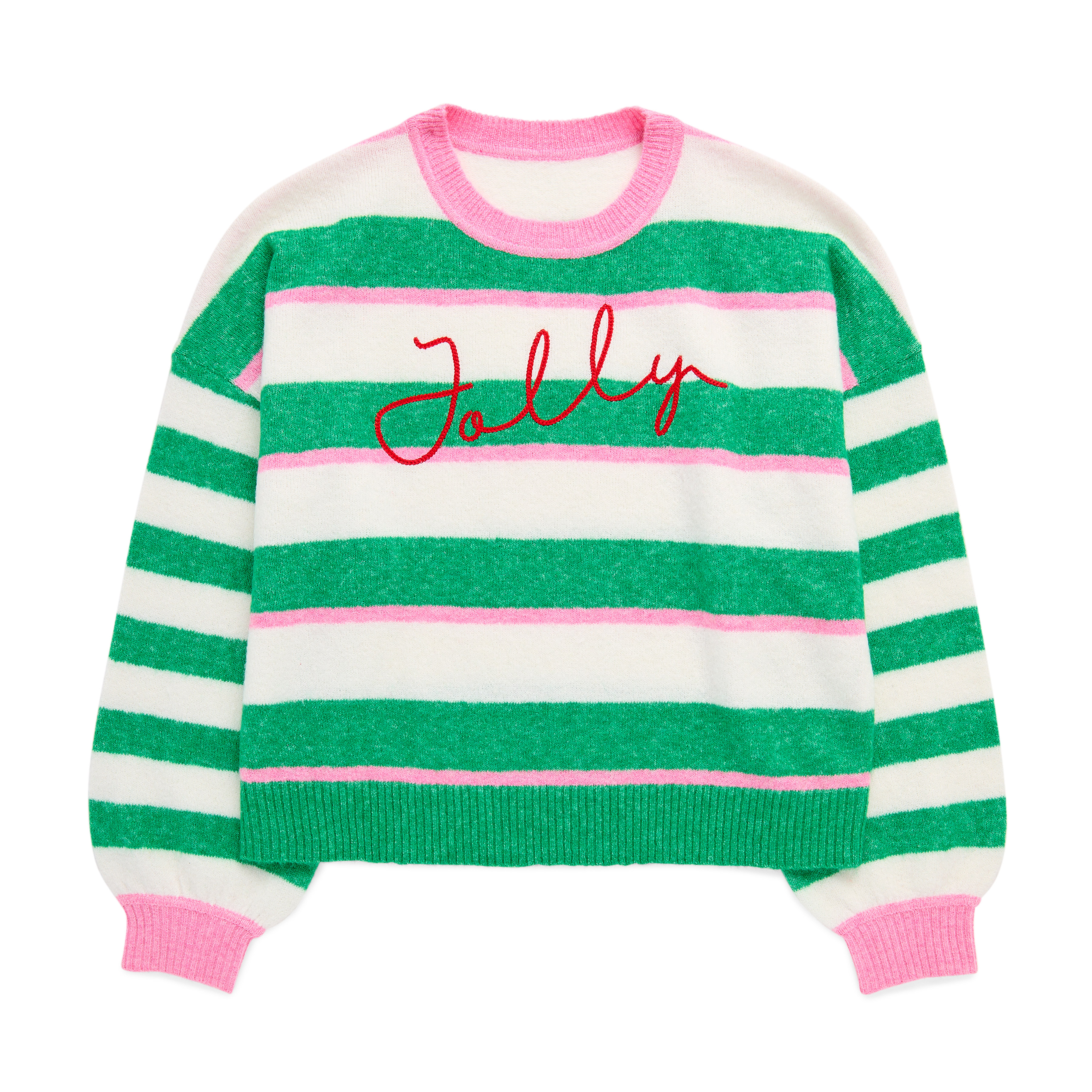 Picture of XL "JOLLY" STRIPE RELAXED SWEATER,GREEN