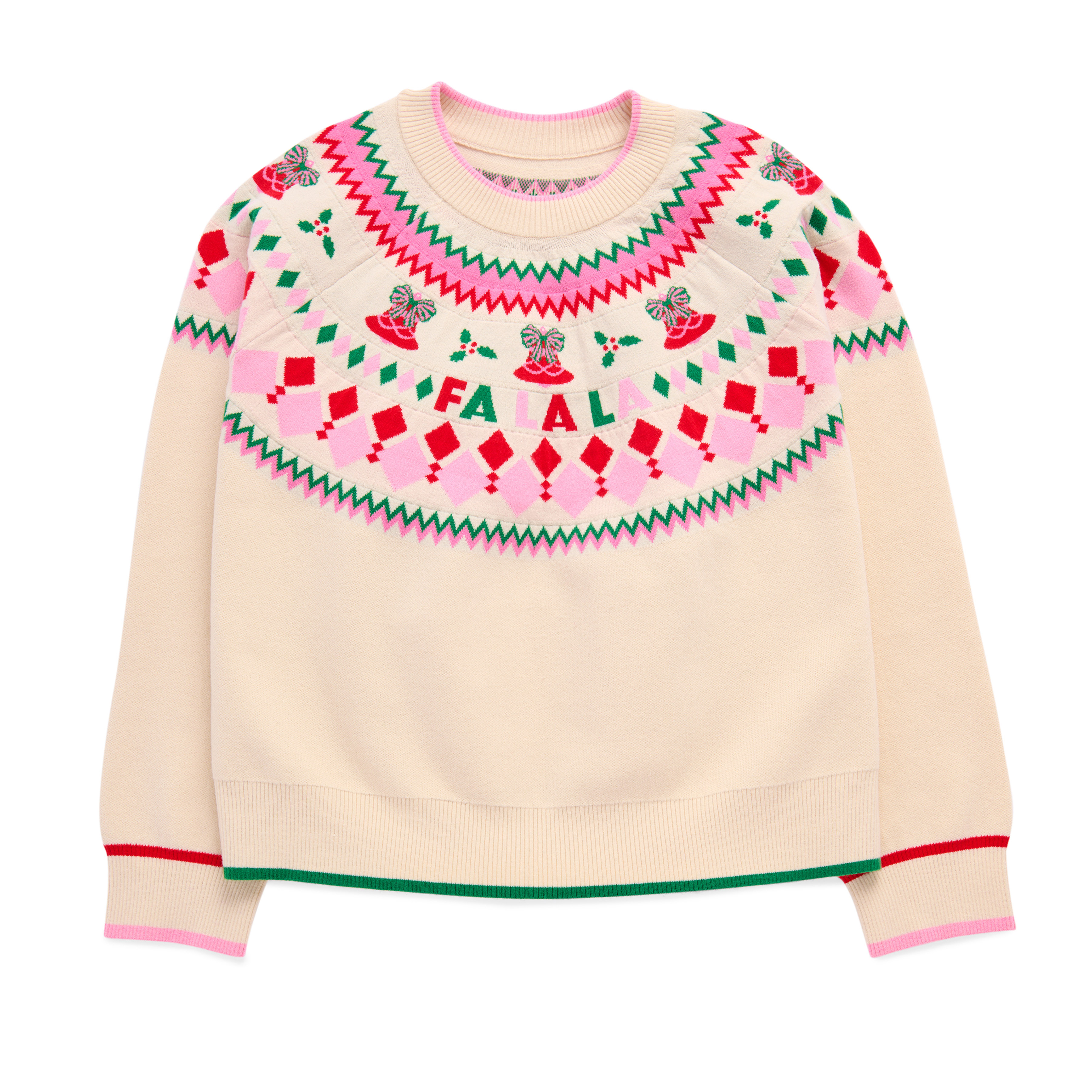 Picture of L FAIR ISLE DOUBLE KNIT BOXY SWEATER,IVORY