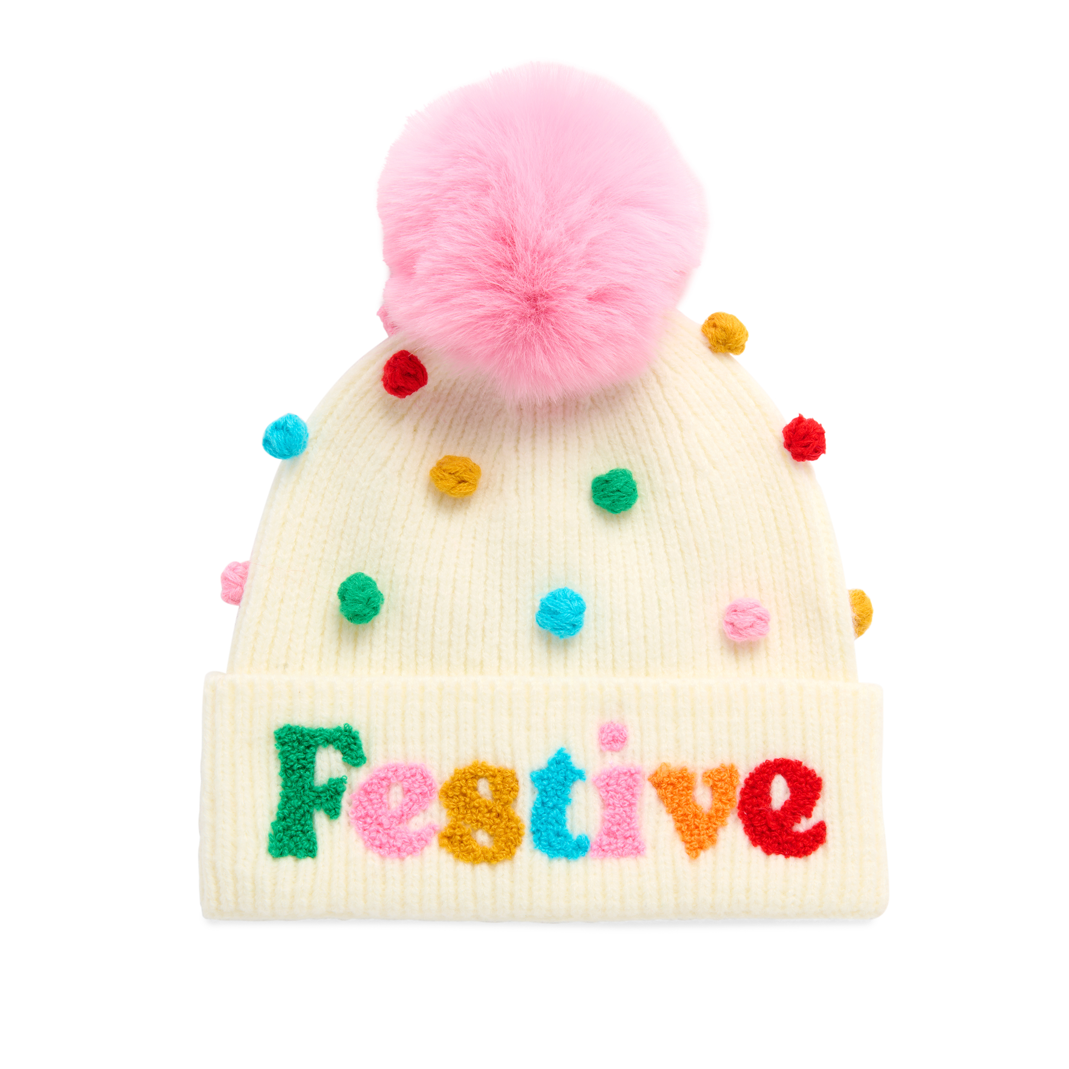 Picture of FESTIVE POM POM BEANIE,MULTI