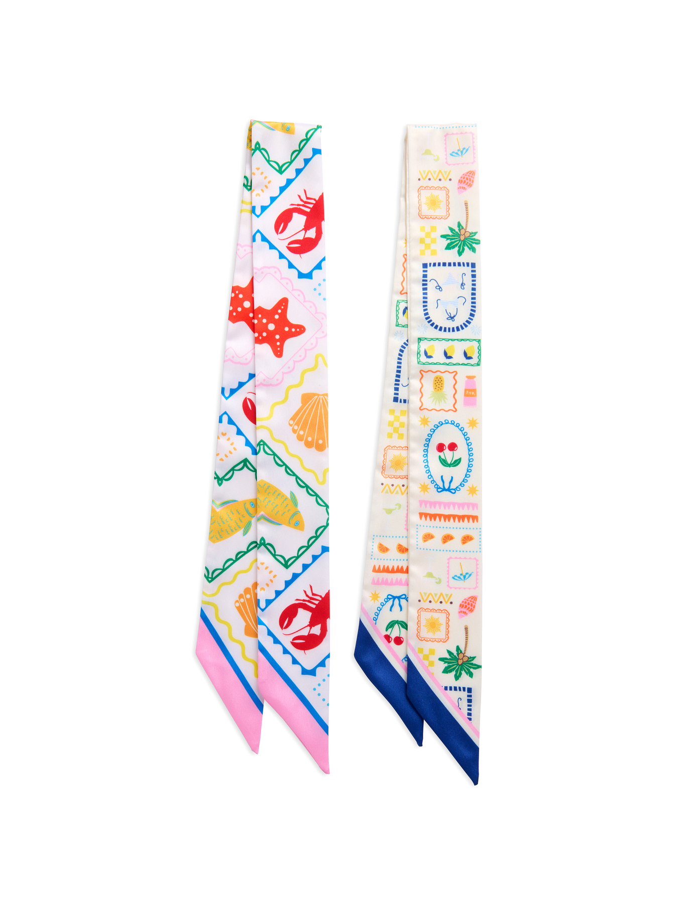 Picture of ASST SET/2 TROPICAL LOBSTER TWILLY SCARF,MULTI
