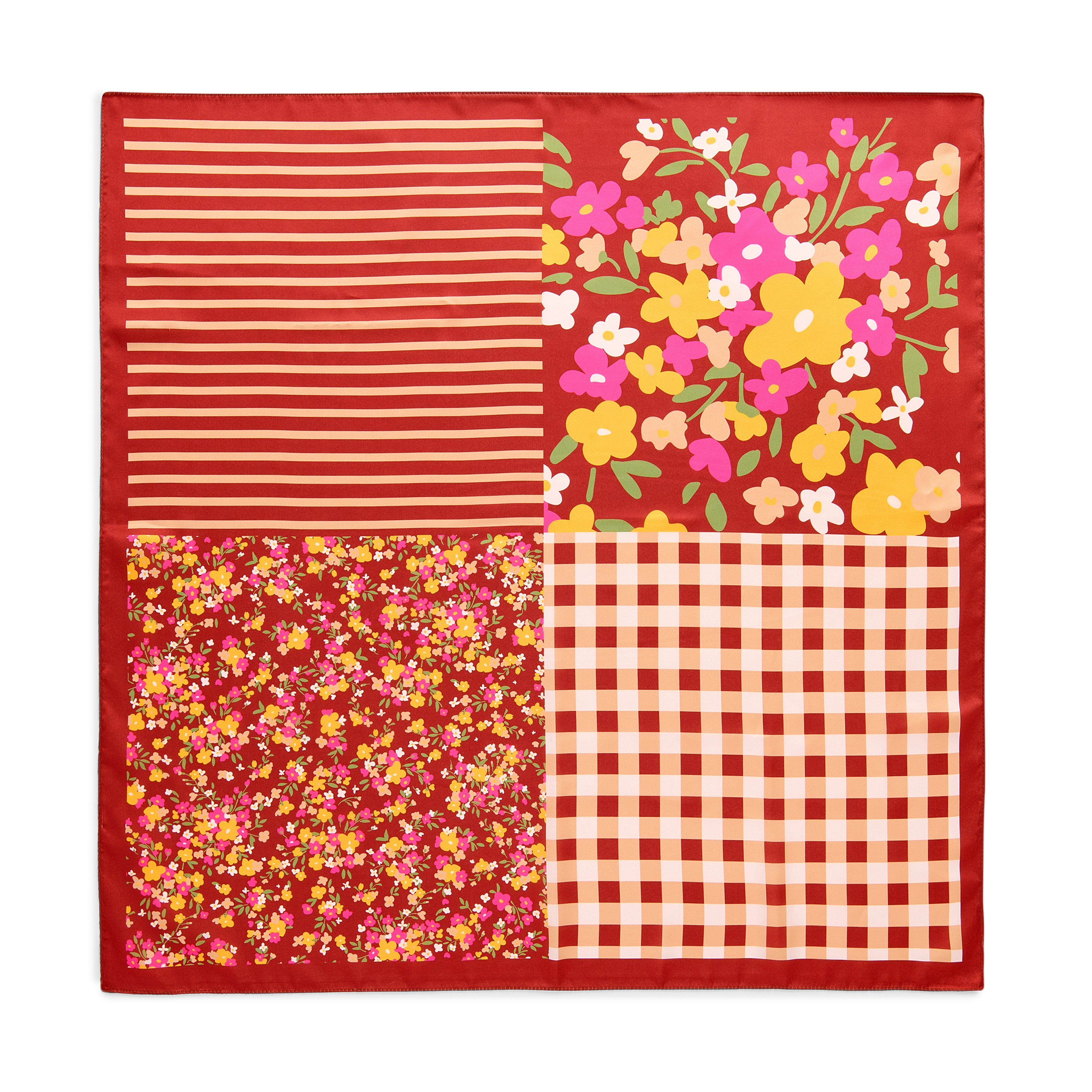 Picture of FLORAL SQUARE SCARF,BROWN