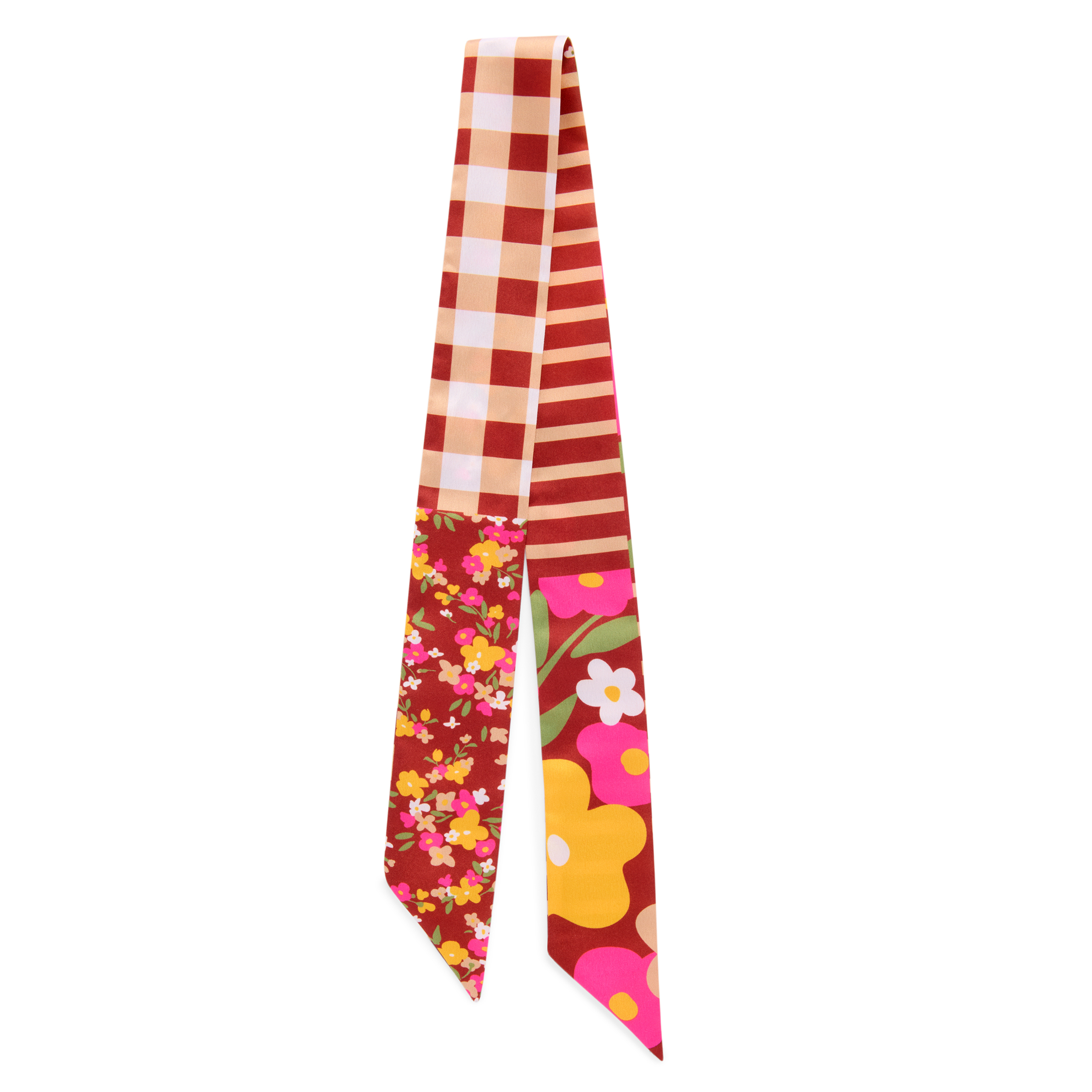 Picture of FLORAL TWILLY SCARF,BROWN