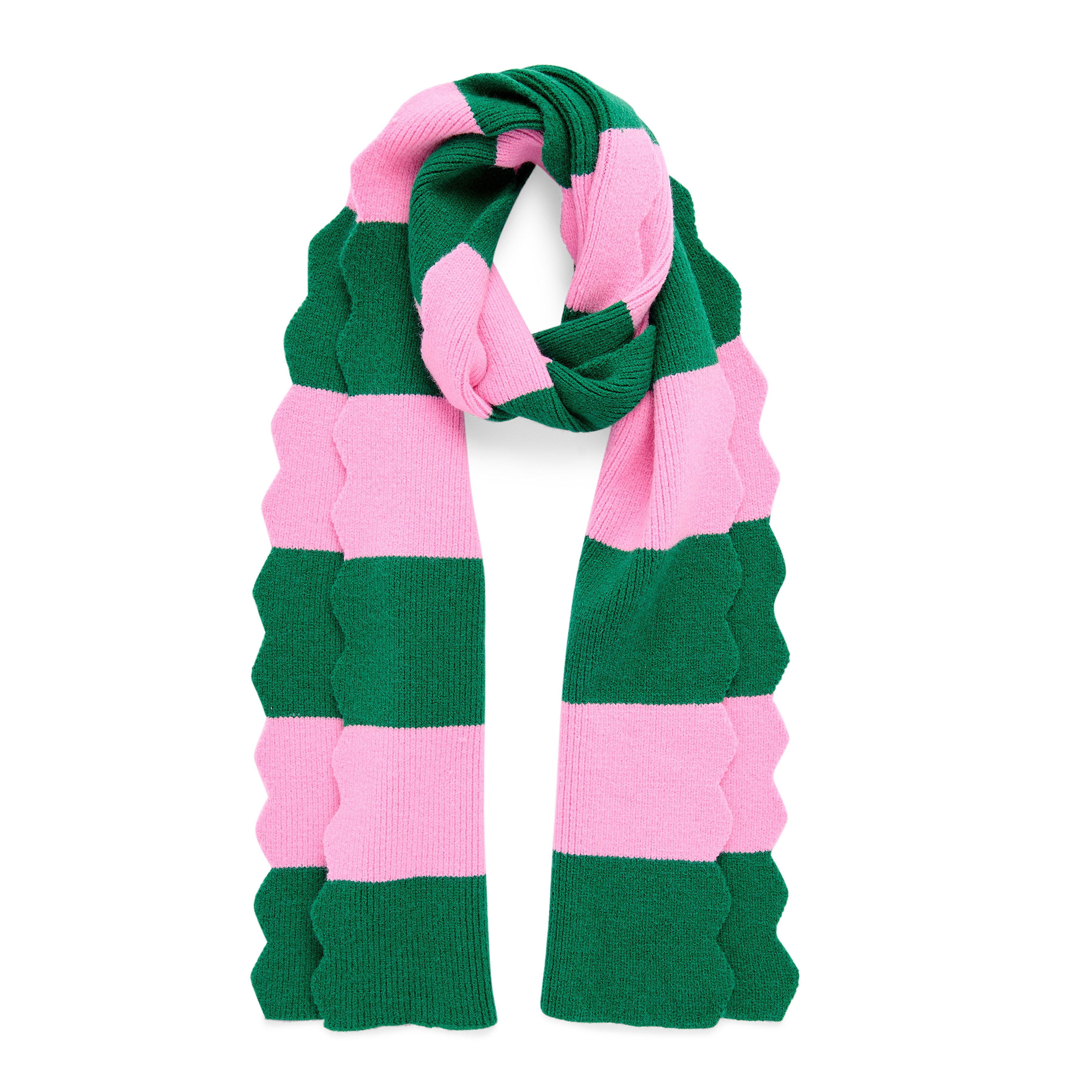 Picture of SCALA STRIPED SCARF,GREEN