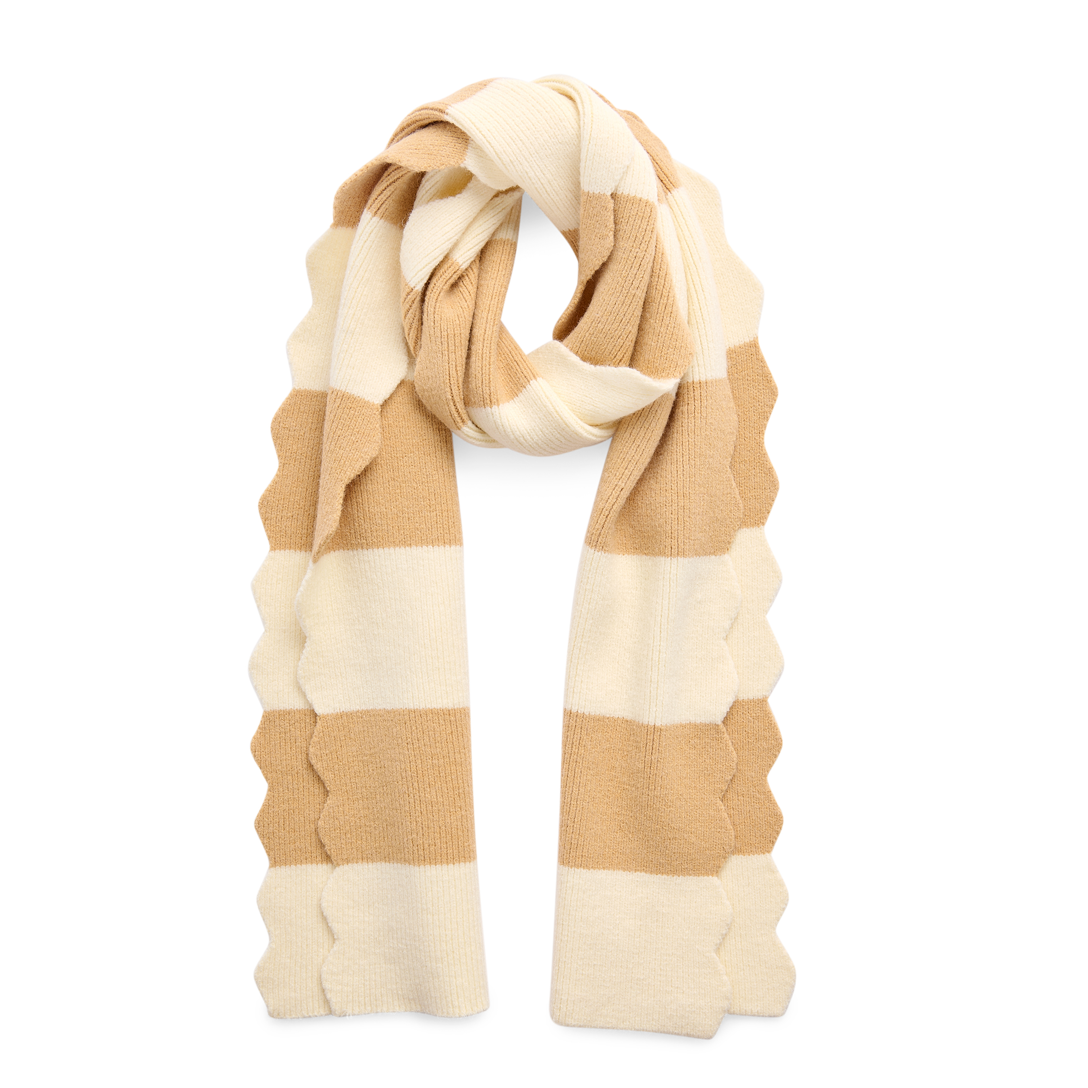 Picture of SCALA STRIPED SCARF,TAN