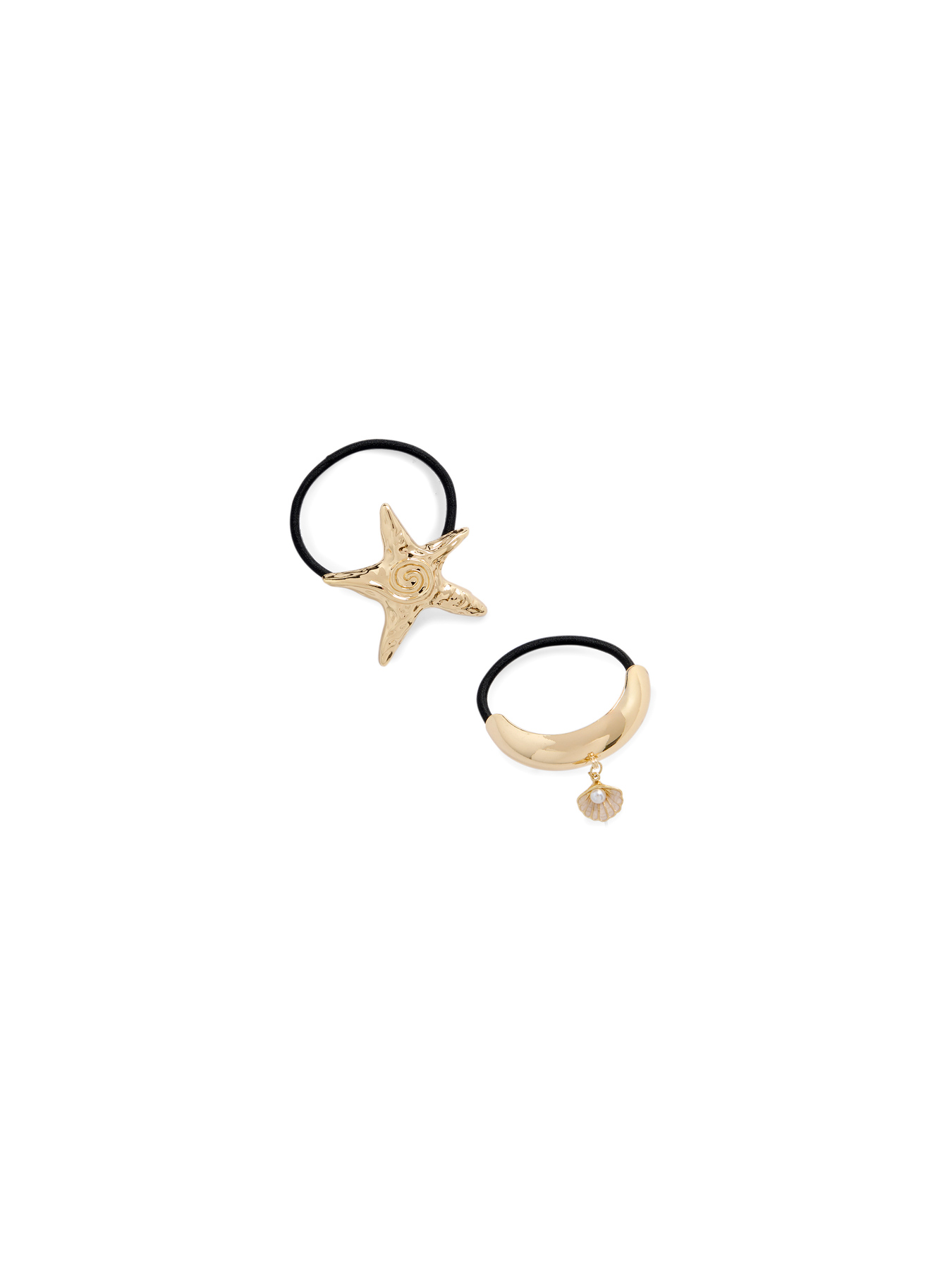 Picture of SET OF 2 STARFISH PONY CUFFS,GOLD