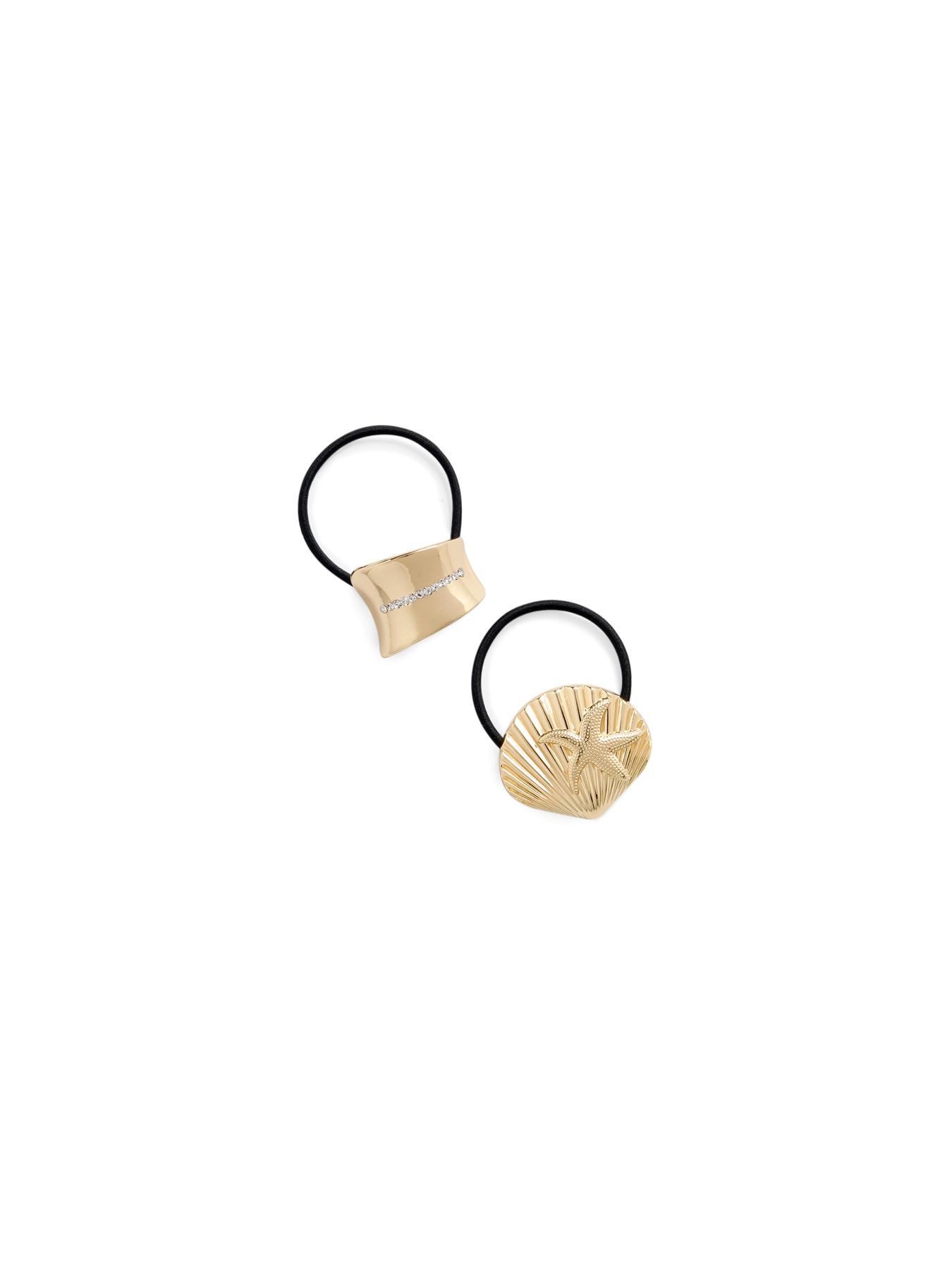 Picture of SET OF 2 SEASHELL PONY CUFFS,GOLD
