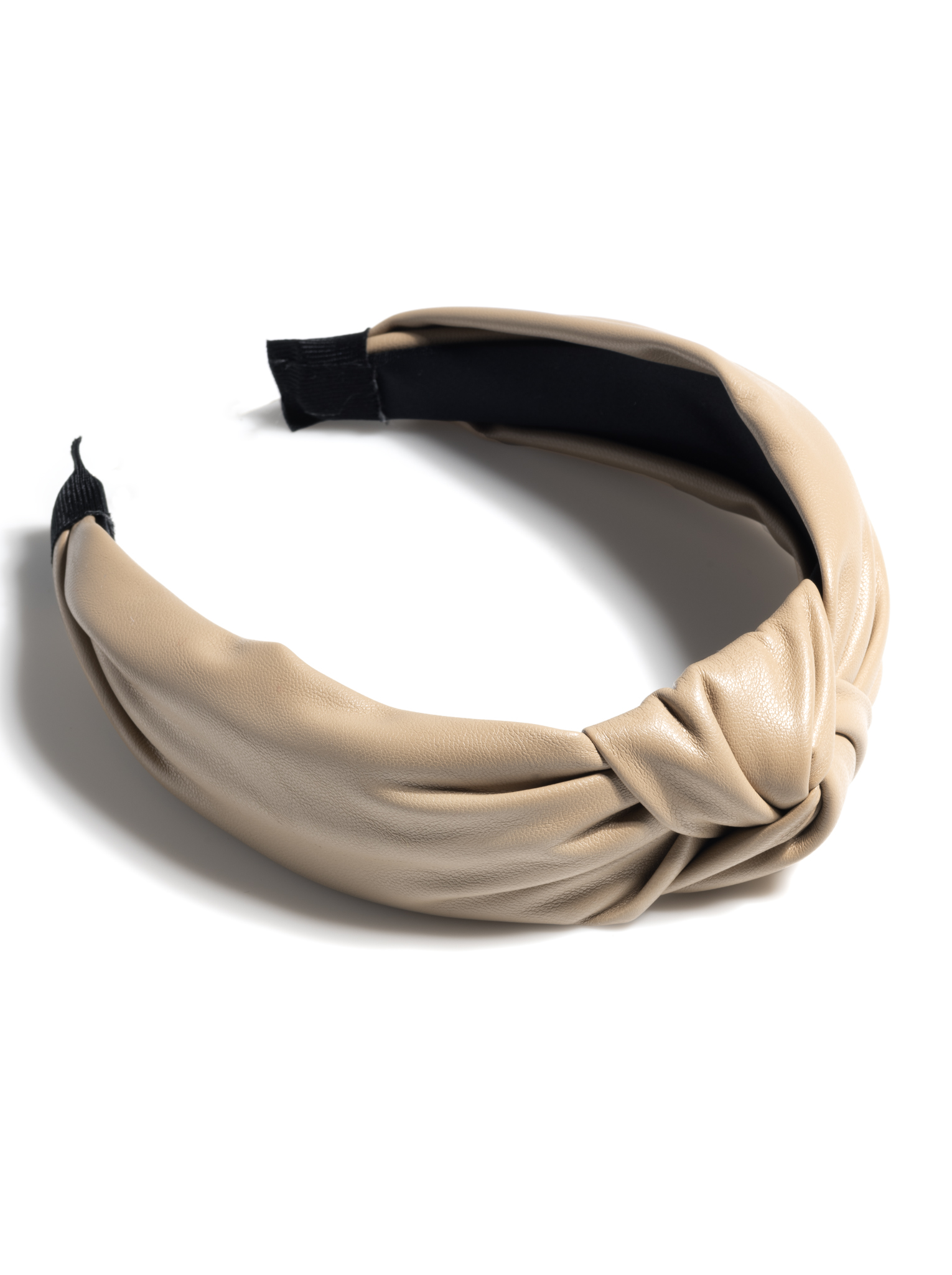 Picture of KNOTTED FAUX LEATHER HEADBAND, CREAM
