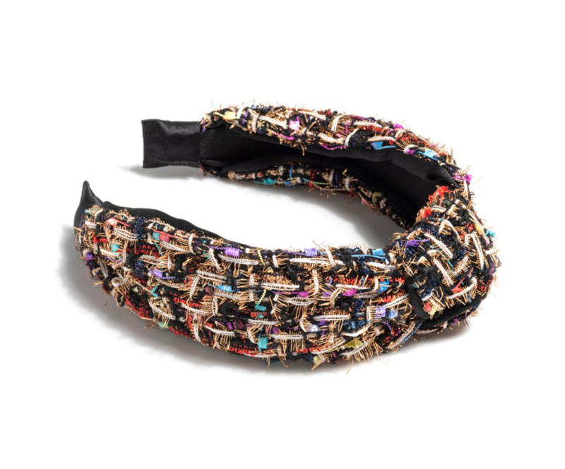 Picture of KNOTTED BOUCLE HEADBAND,BLACK
