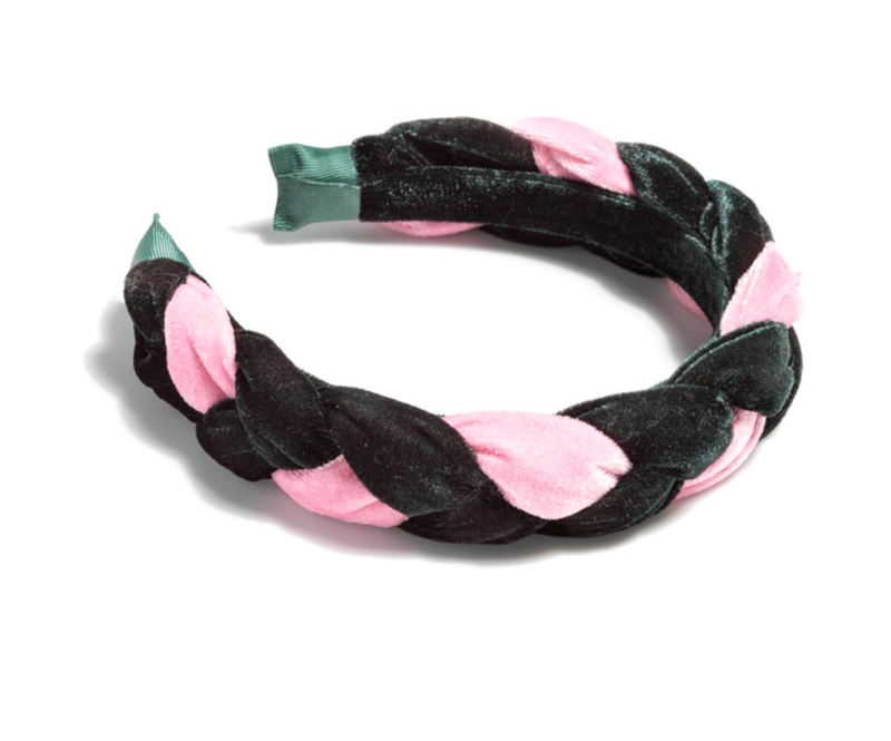 Picture of BRAIDED VELVET HEADBAND,GREEN