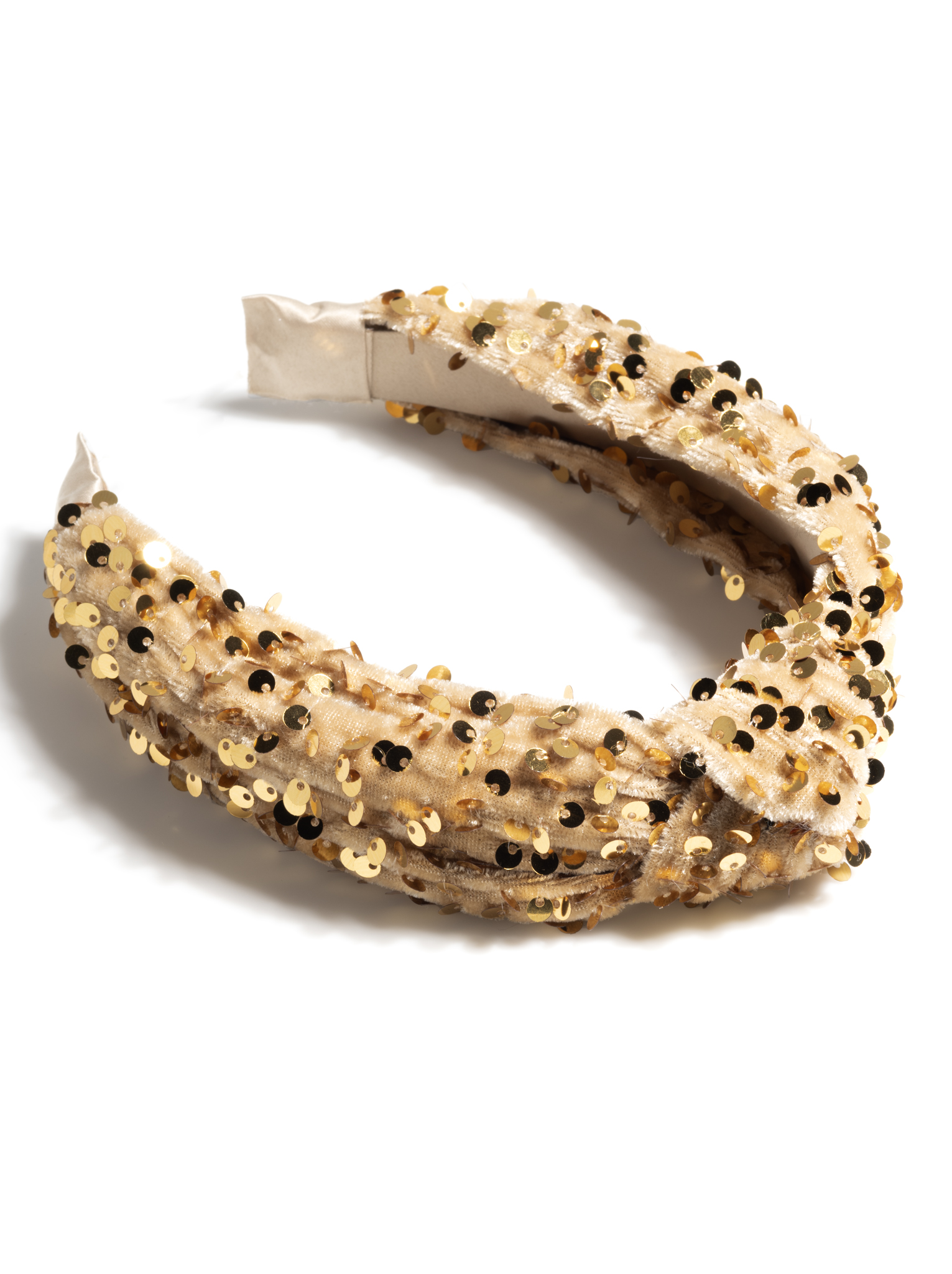 Picture of KNOTTED SEQUINS HEADBAND,GOLD