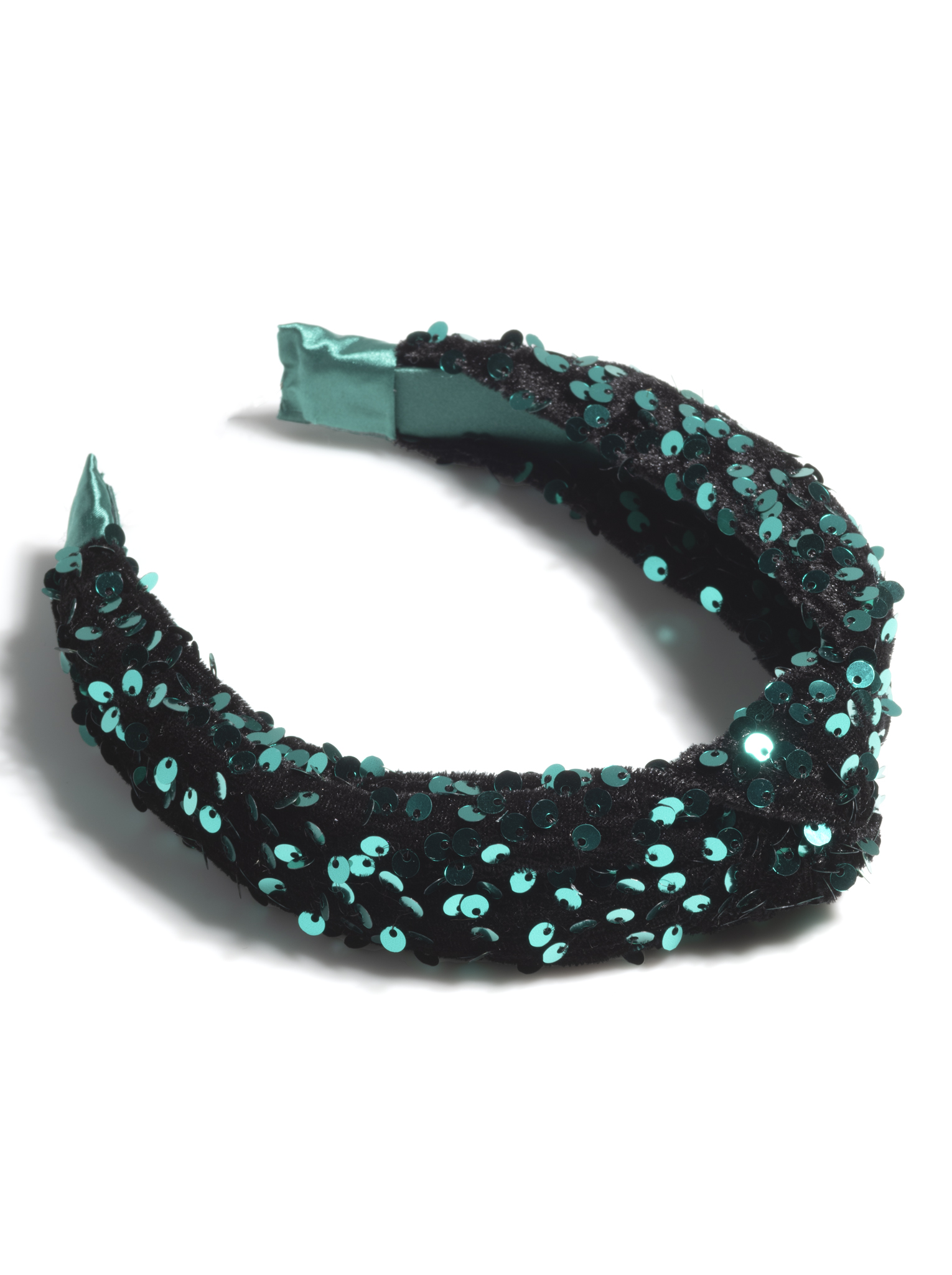Picture of KNOTTED SEQUINS HEADBAND,GREE