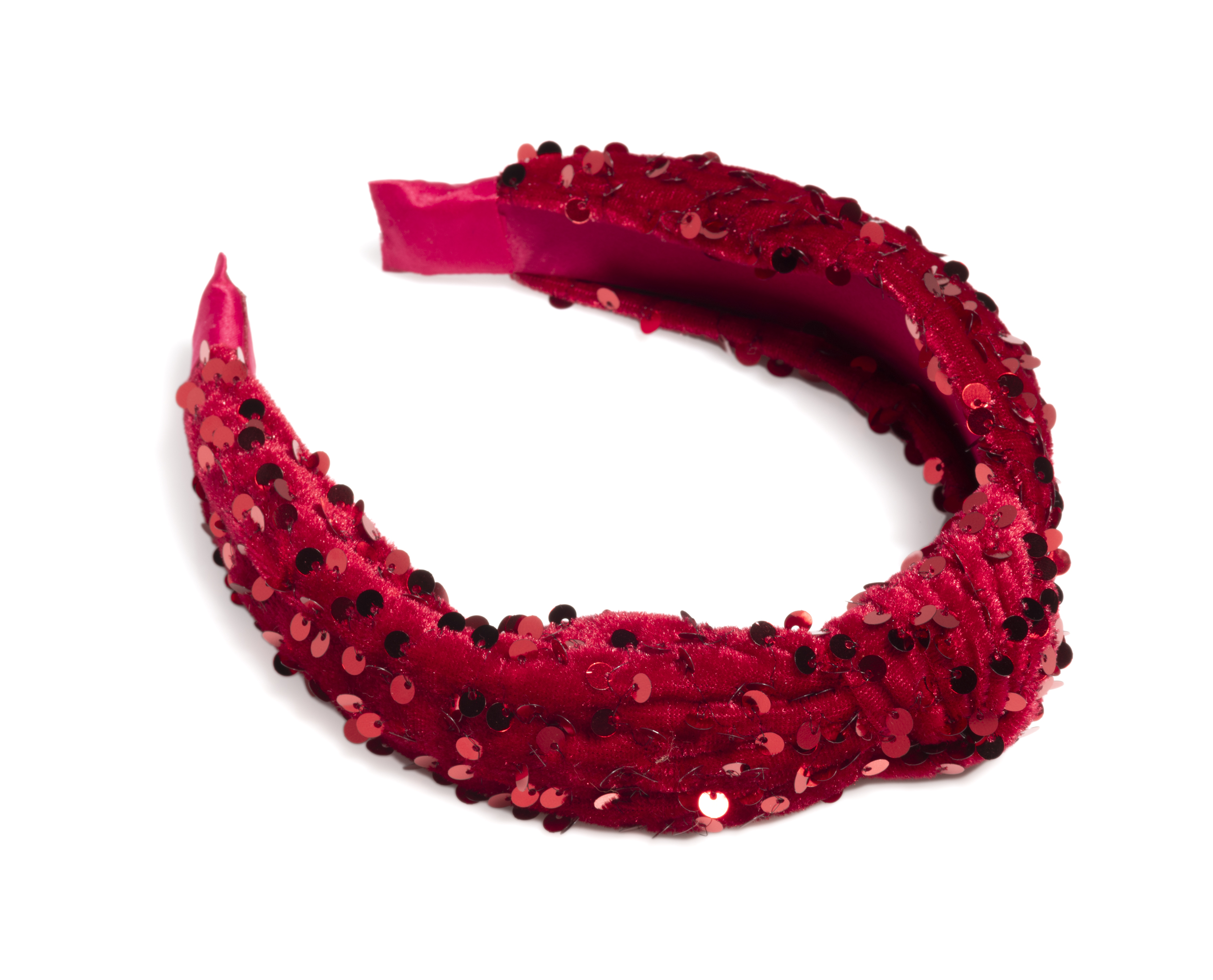 Picture of KNOTTED SEQUIINS HEADBAND,RED