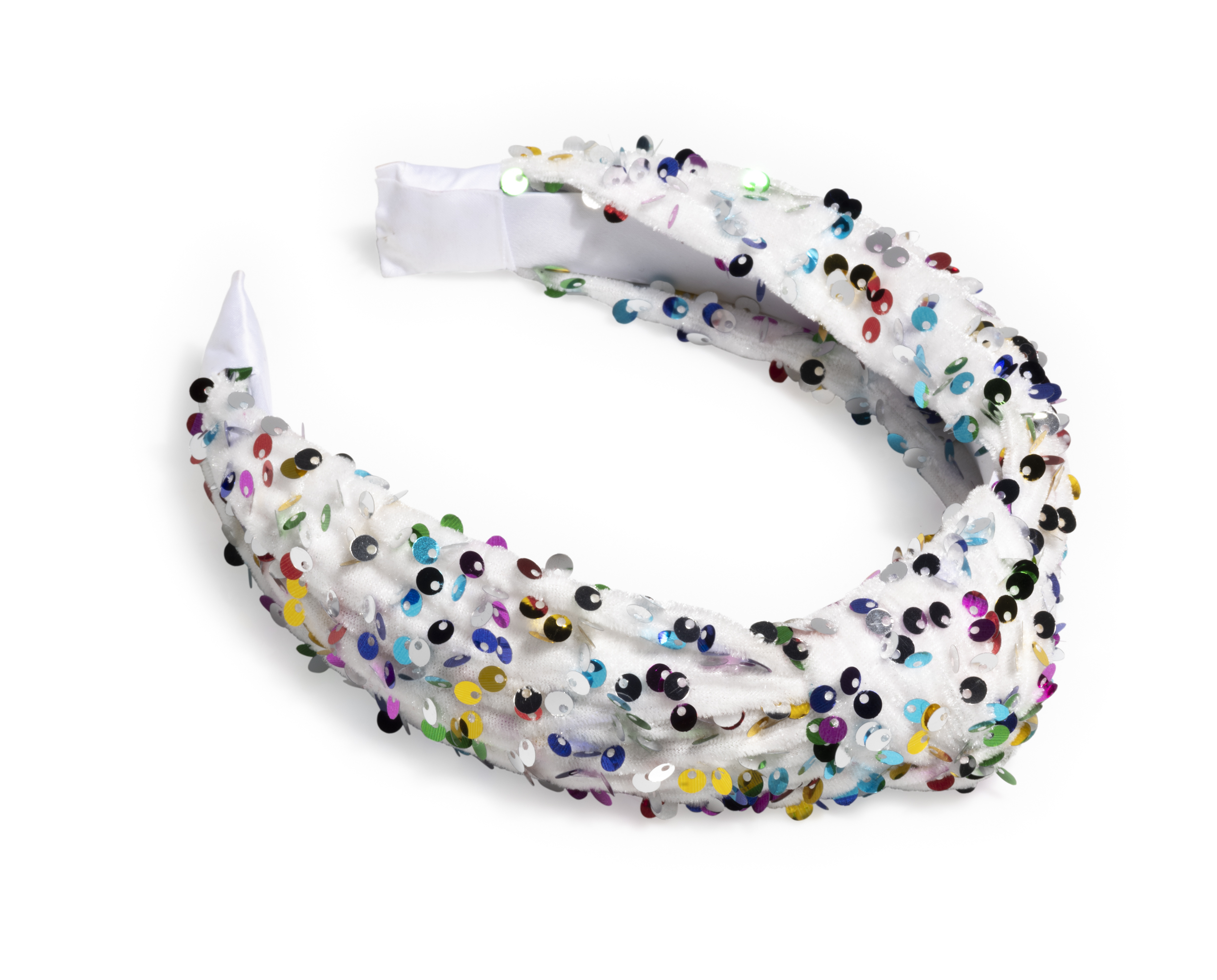 Picture of KNOTTED SEQUIINS HEADBAND,WHI