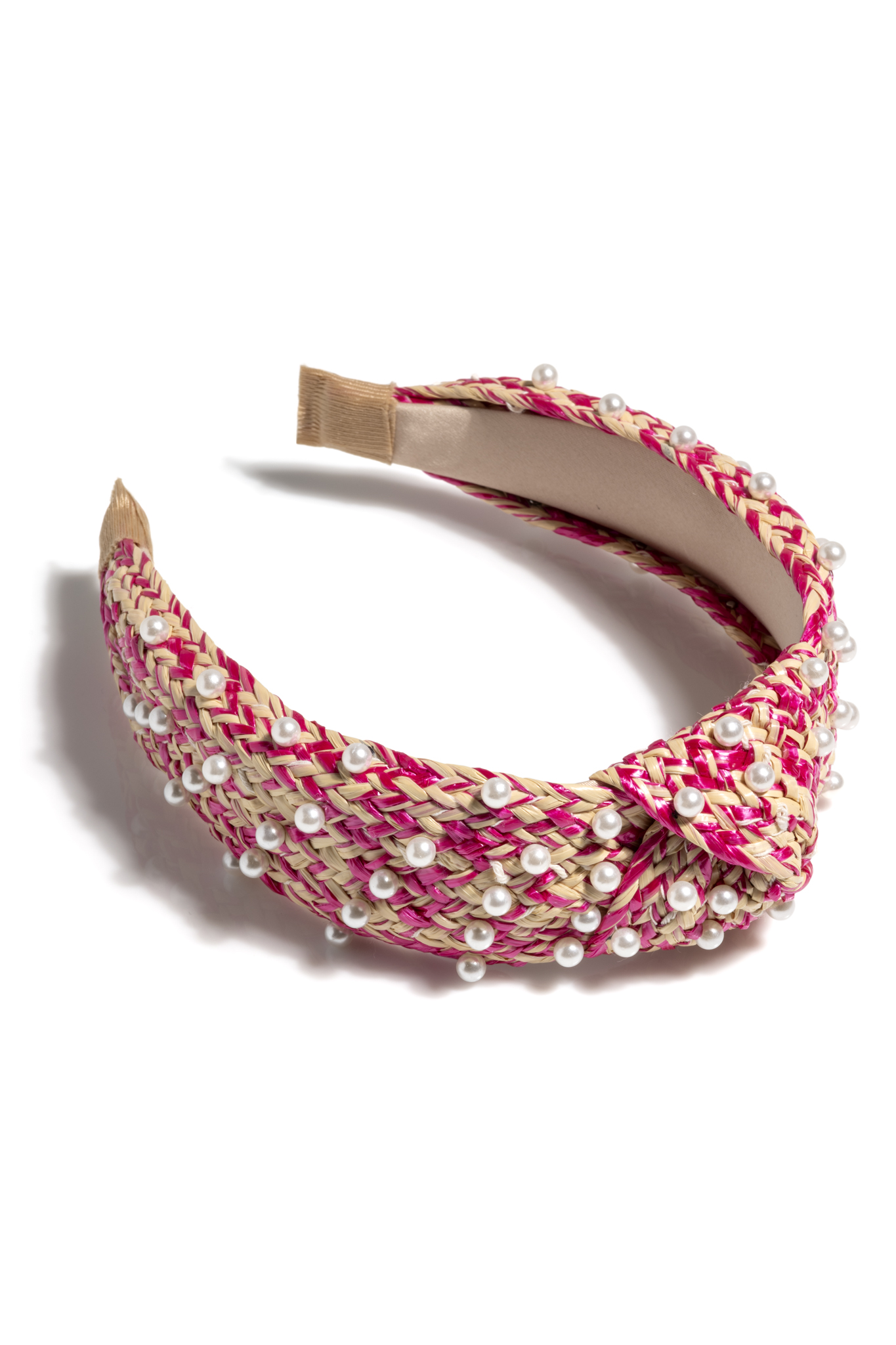 Picture of PEARL EMBELLISHED KNOTTED HEADBAND, PINK