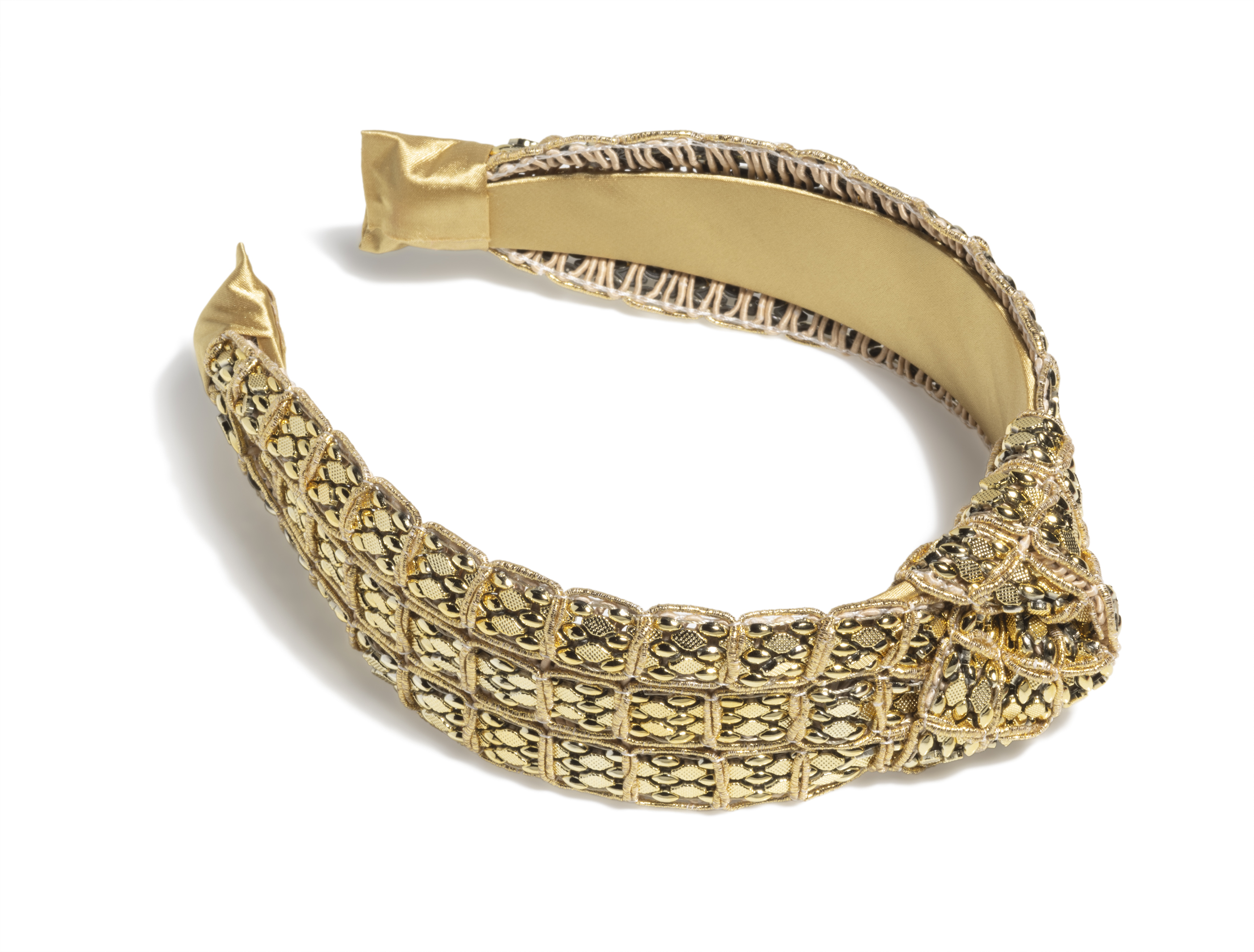 Picture of MESH BEAD KNOTTED HEADBAND, GOLD