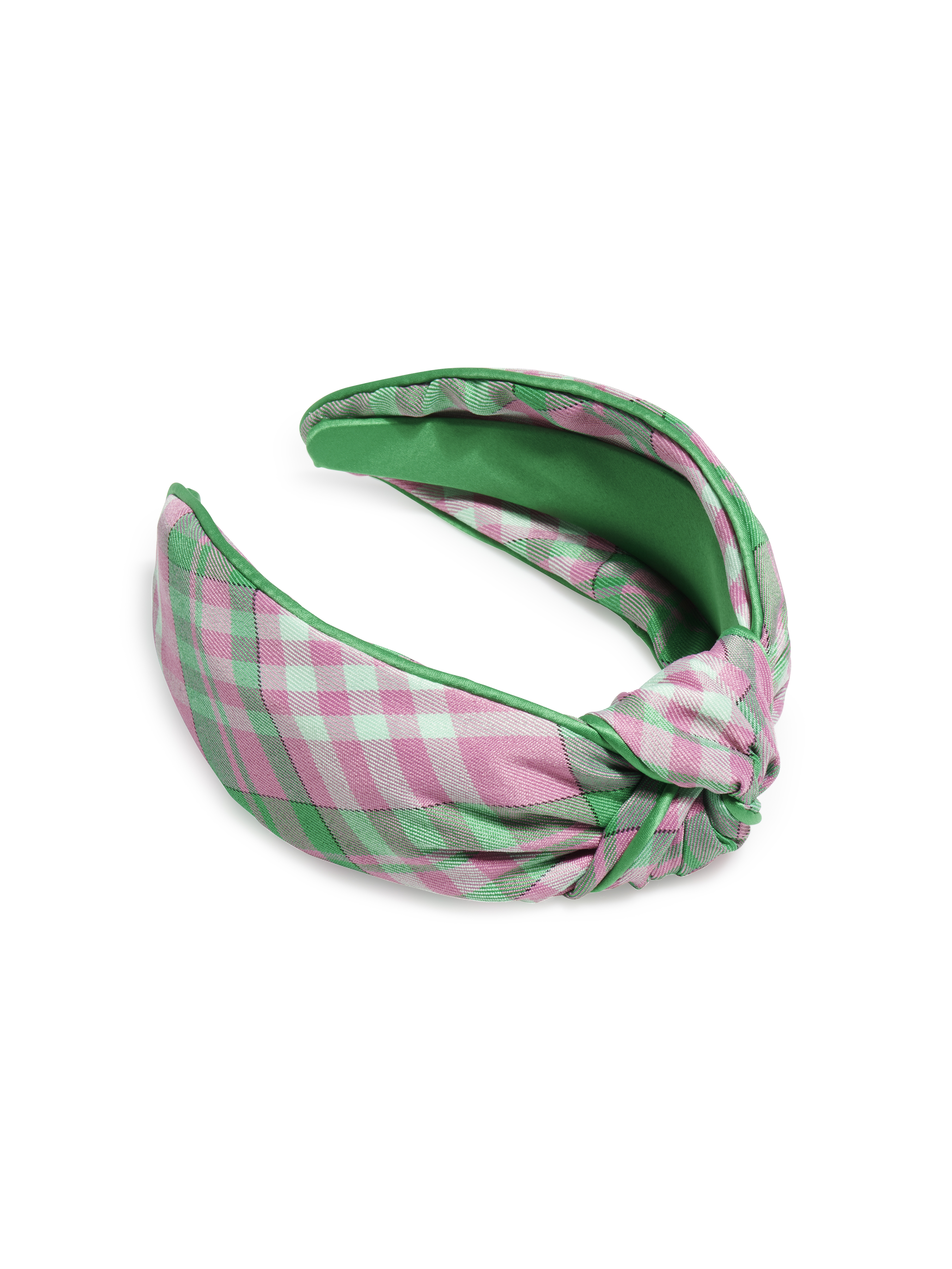 Picture of PLAID KNOTTED HEADBAND, GREEN