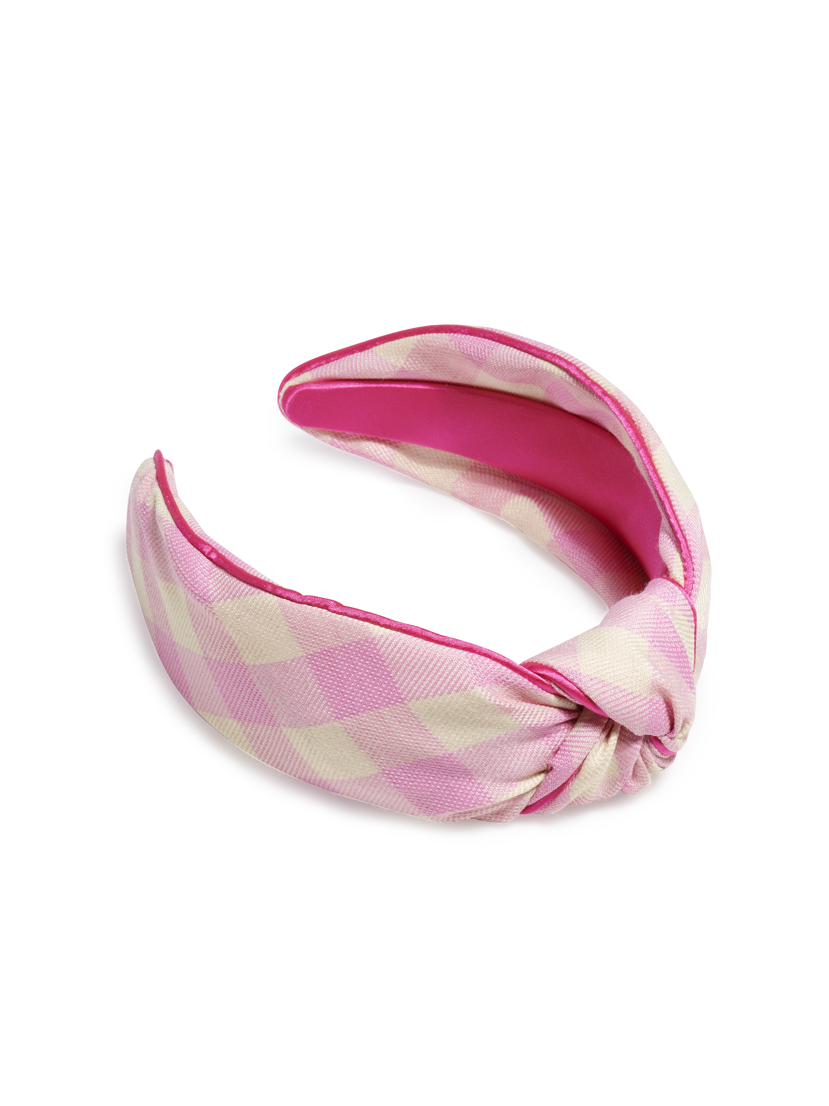 Picture of PLAID KNOTTED HEADBAND, PINK