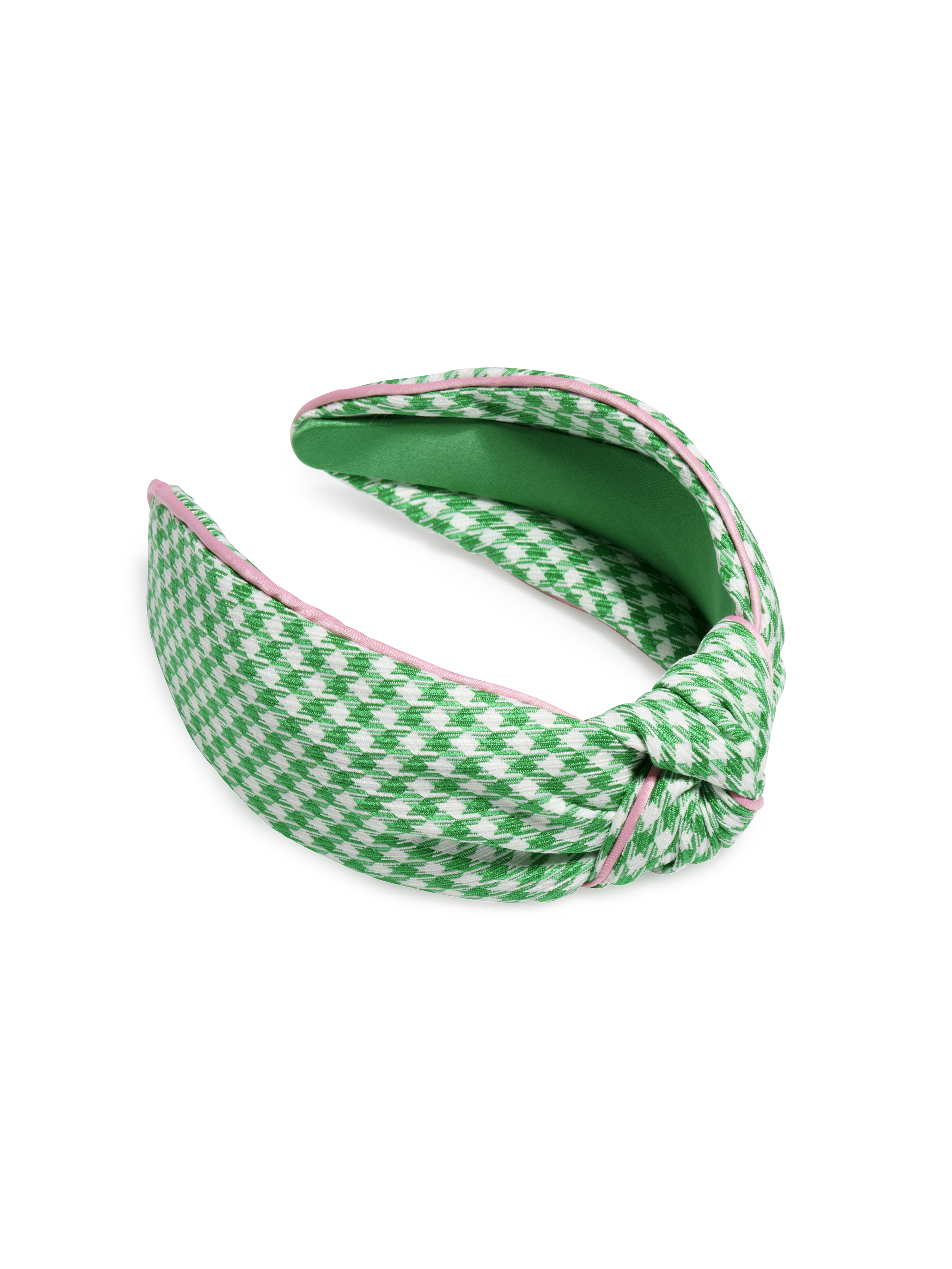 Picture of HOUNDSTOOTH KNOTTED HEADBAND, GREEN