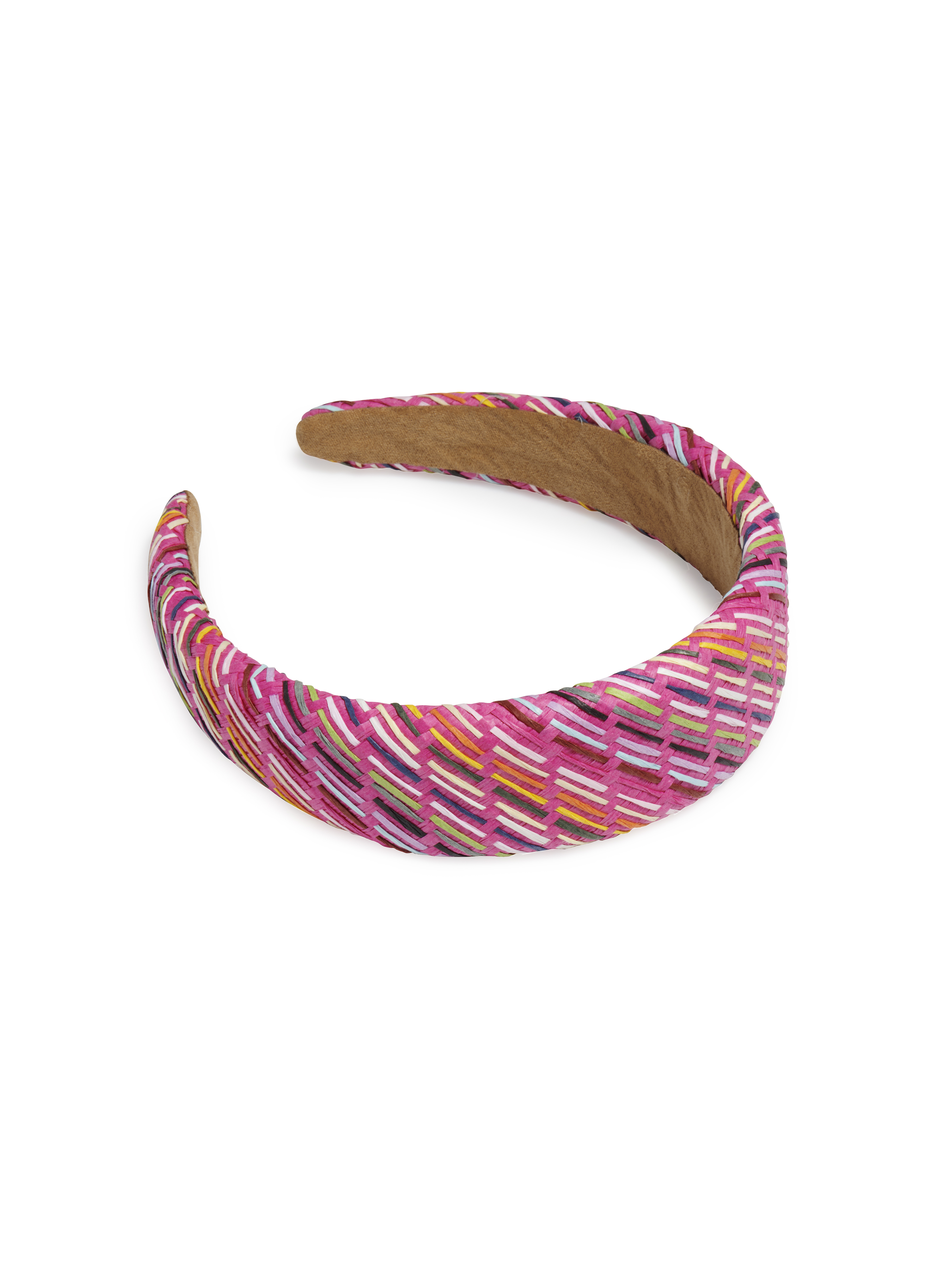 Picture of PAPER STRAW PADDED HEADBAND, PINK