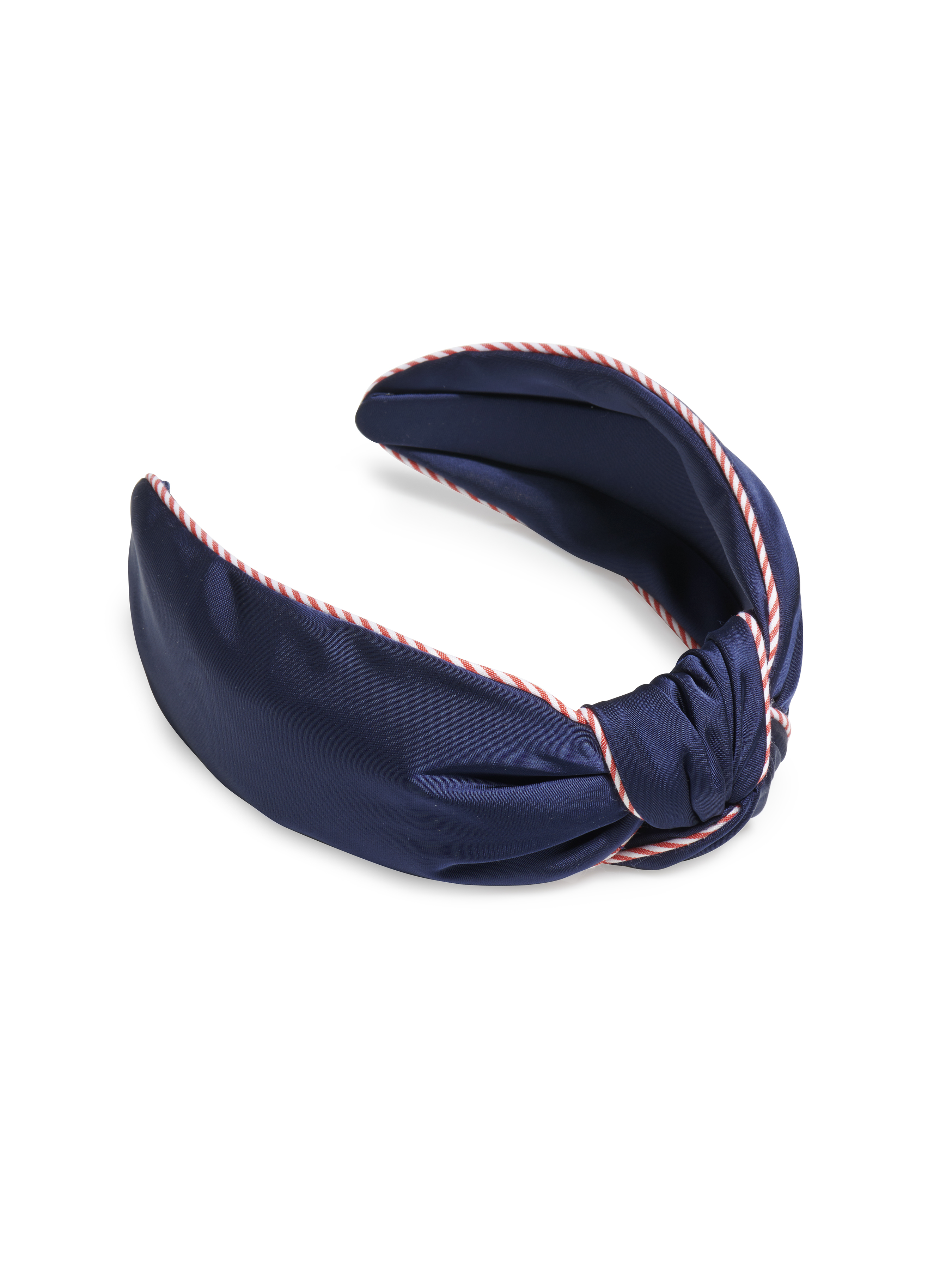 Picture of STRIPE TRIM KNOTTED HEADBAND, NAVY