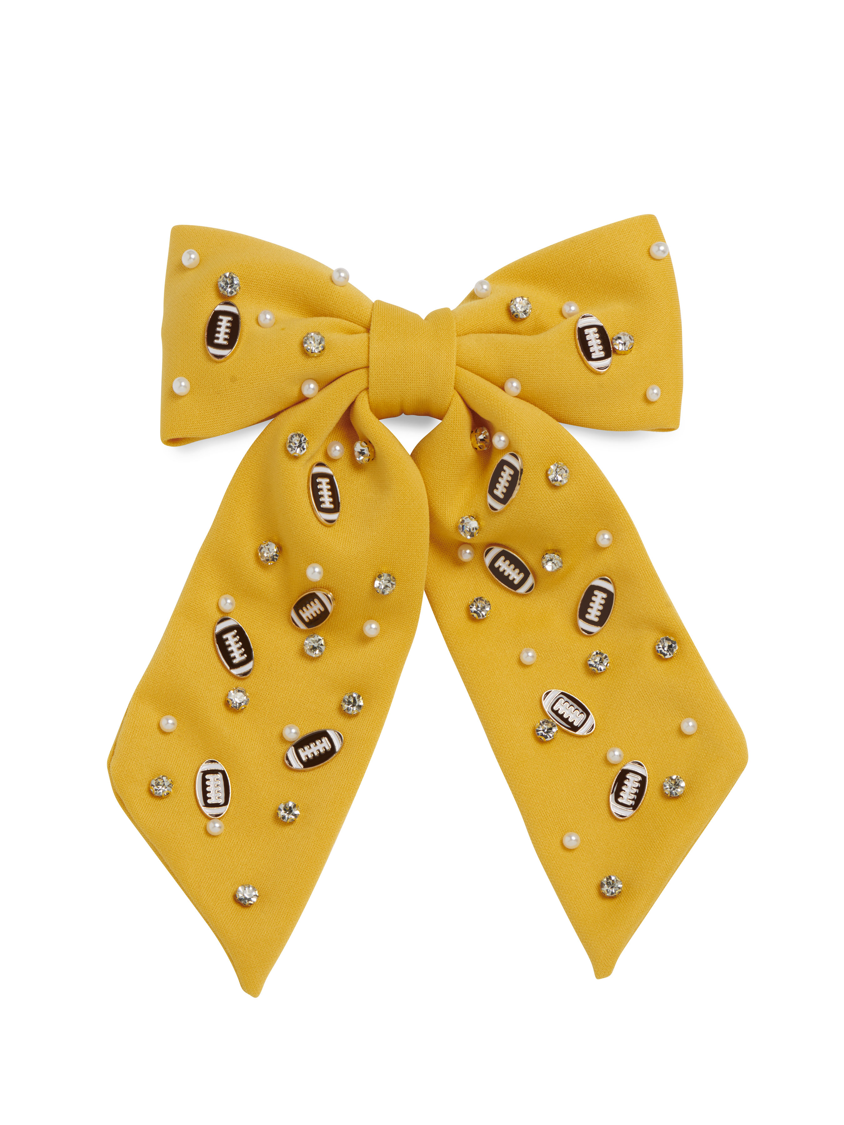 Picture of GAME DAY CHARMS BOW CLIP,YELL