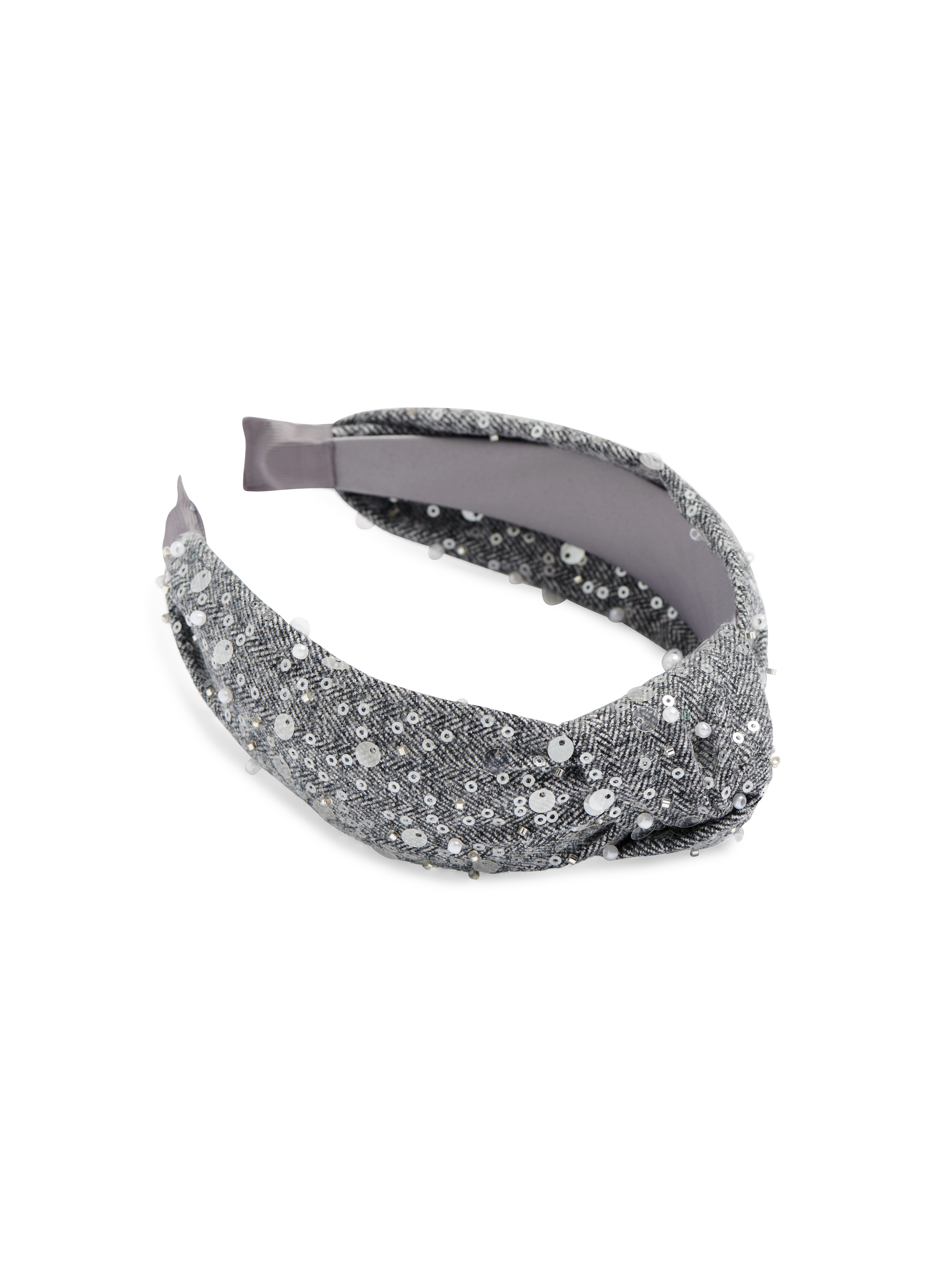 Picture of SEQUIN TWEED HEADBAND,GREY