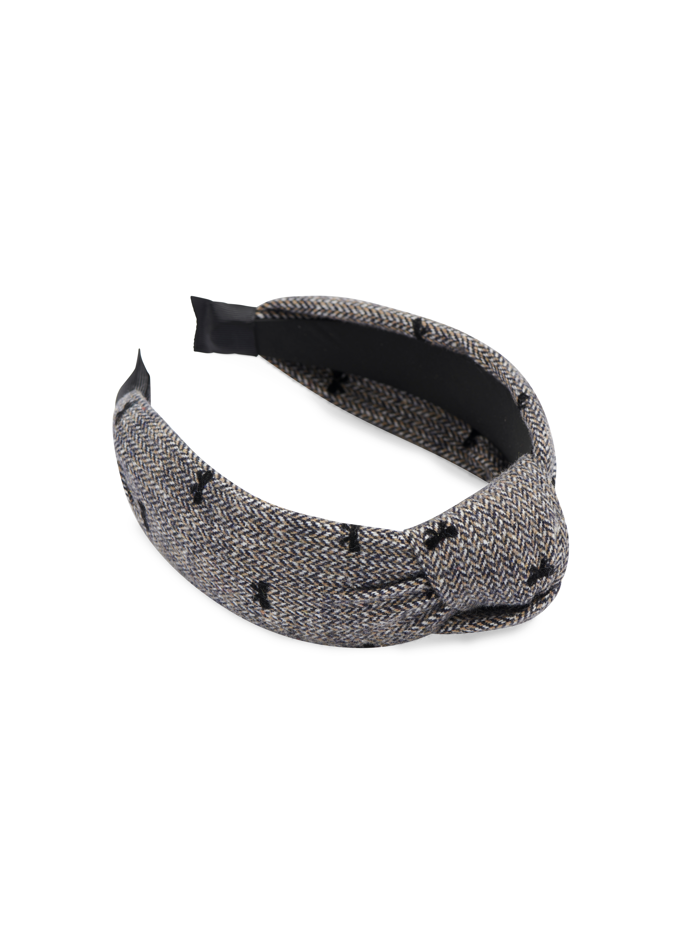 Picture of TWEED BOW HEADBAND,CHARCOAL