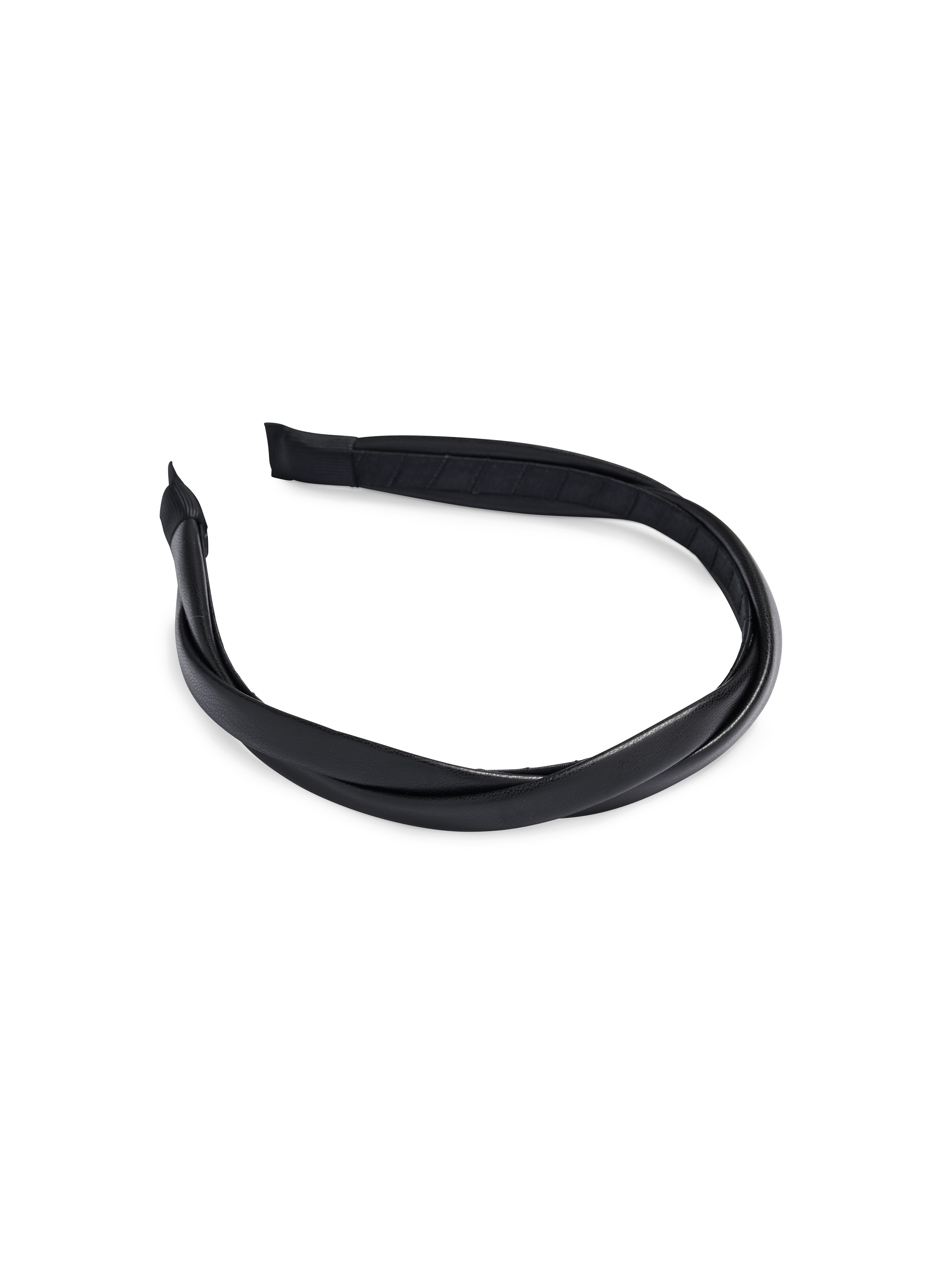 Picture of FAUX LEATHER TWIST HEADBAND, BLACK