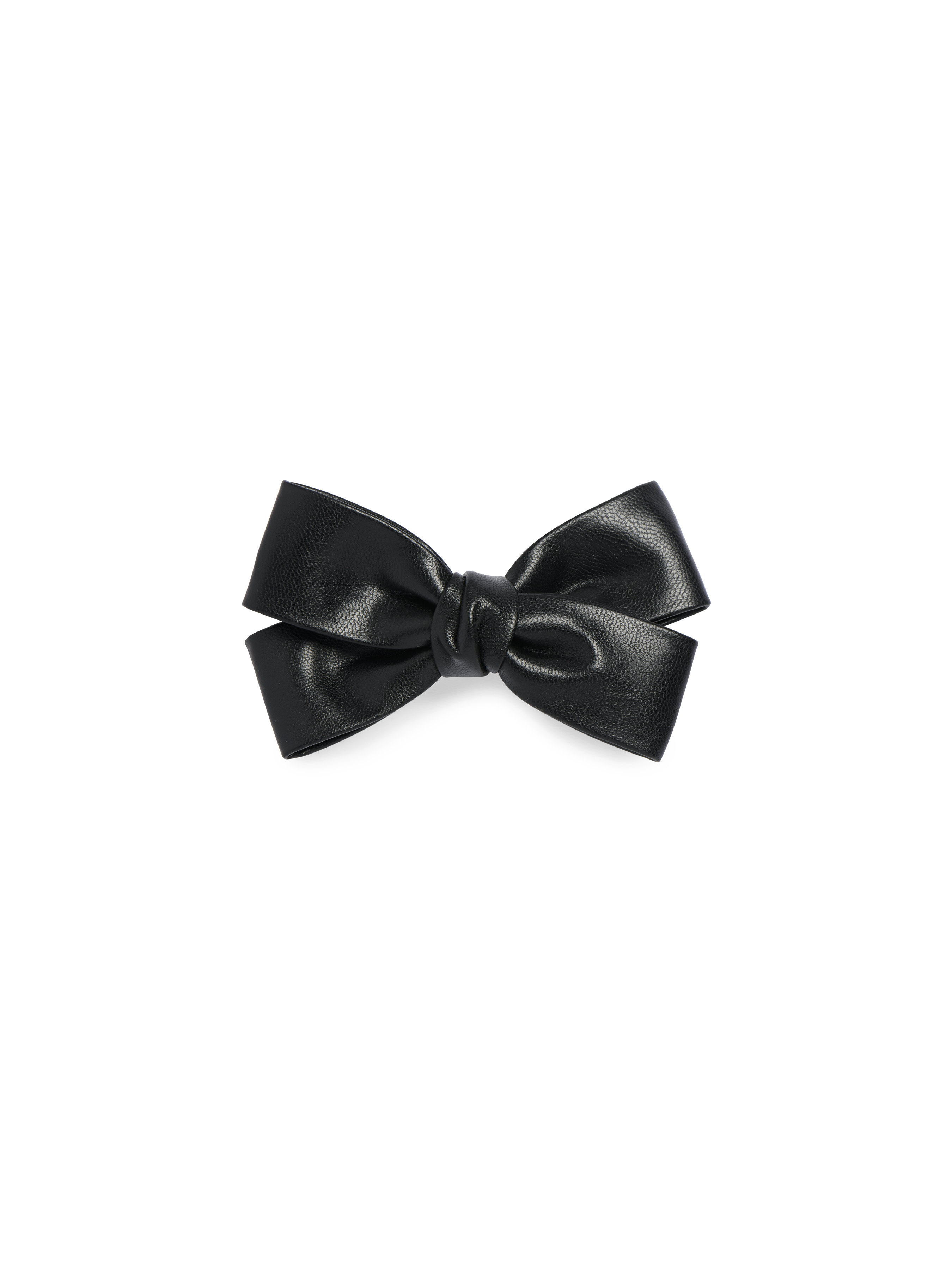Picture of FAUX LEATHER BOW CLIP, BLACK