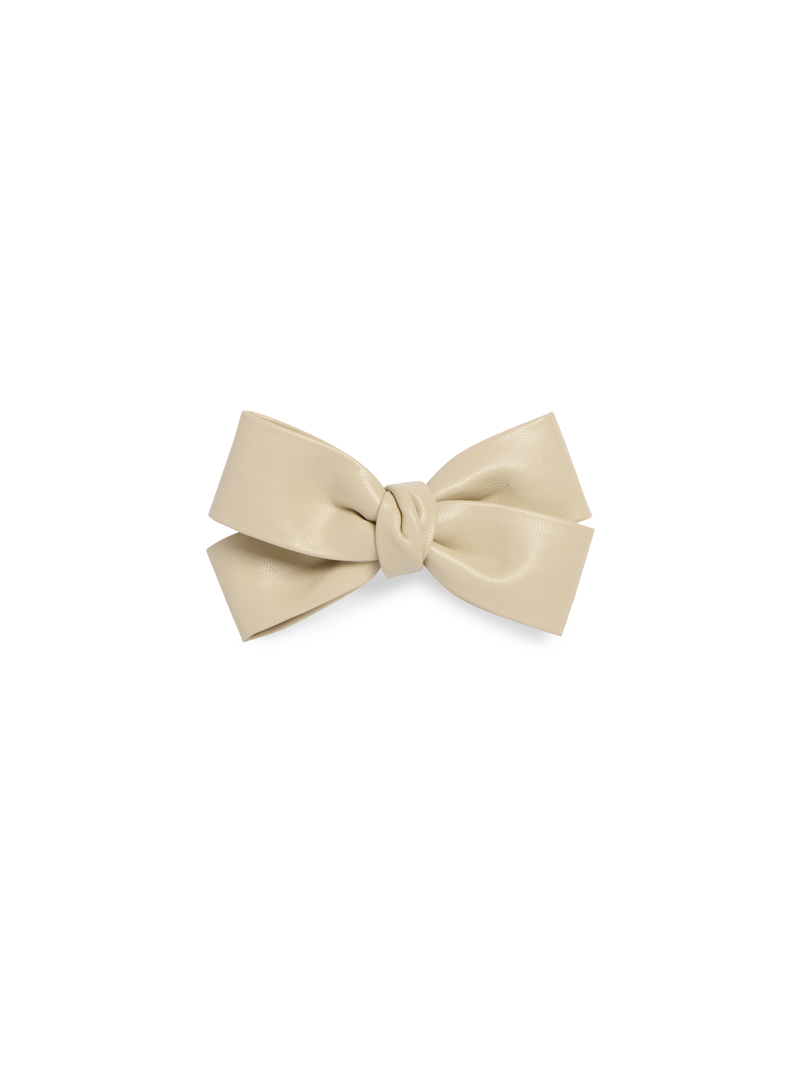 Picture of FAUX LEATHER BOW CLIP, SAND