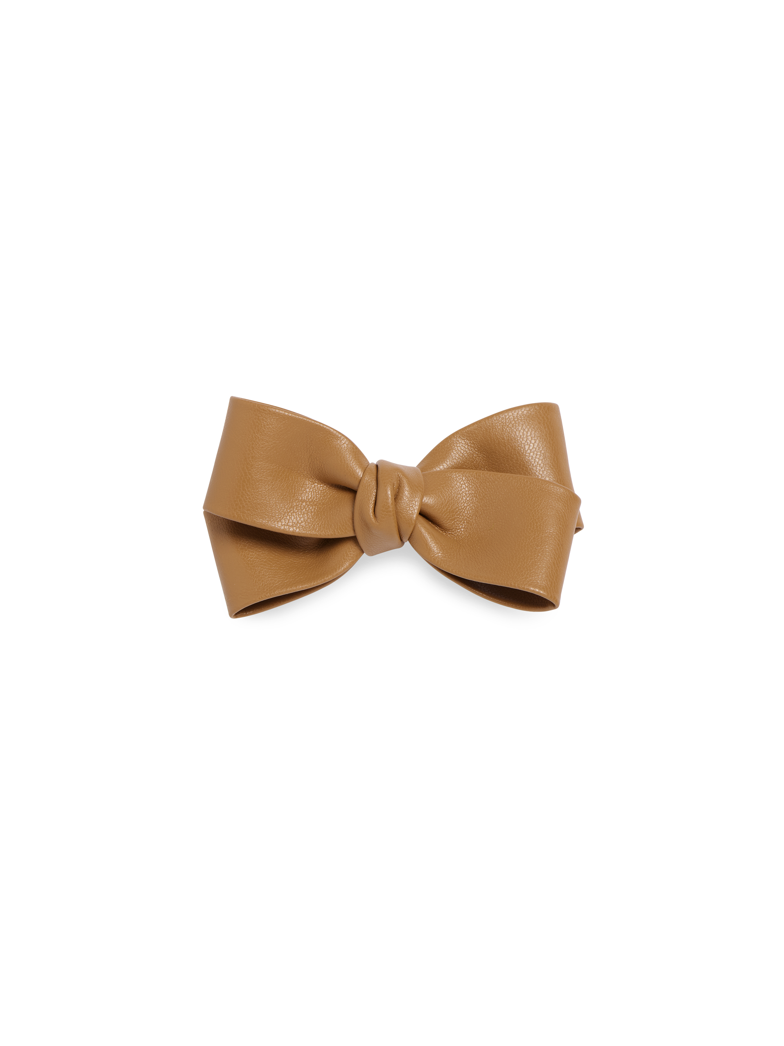 Picture of FAUX LEATHER BOW CLIP, TAN