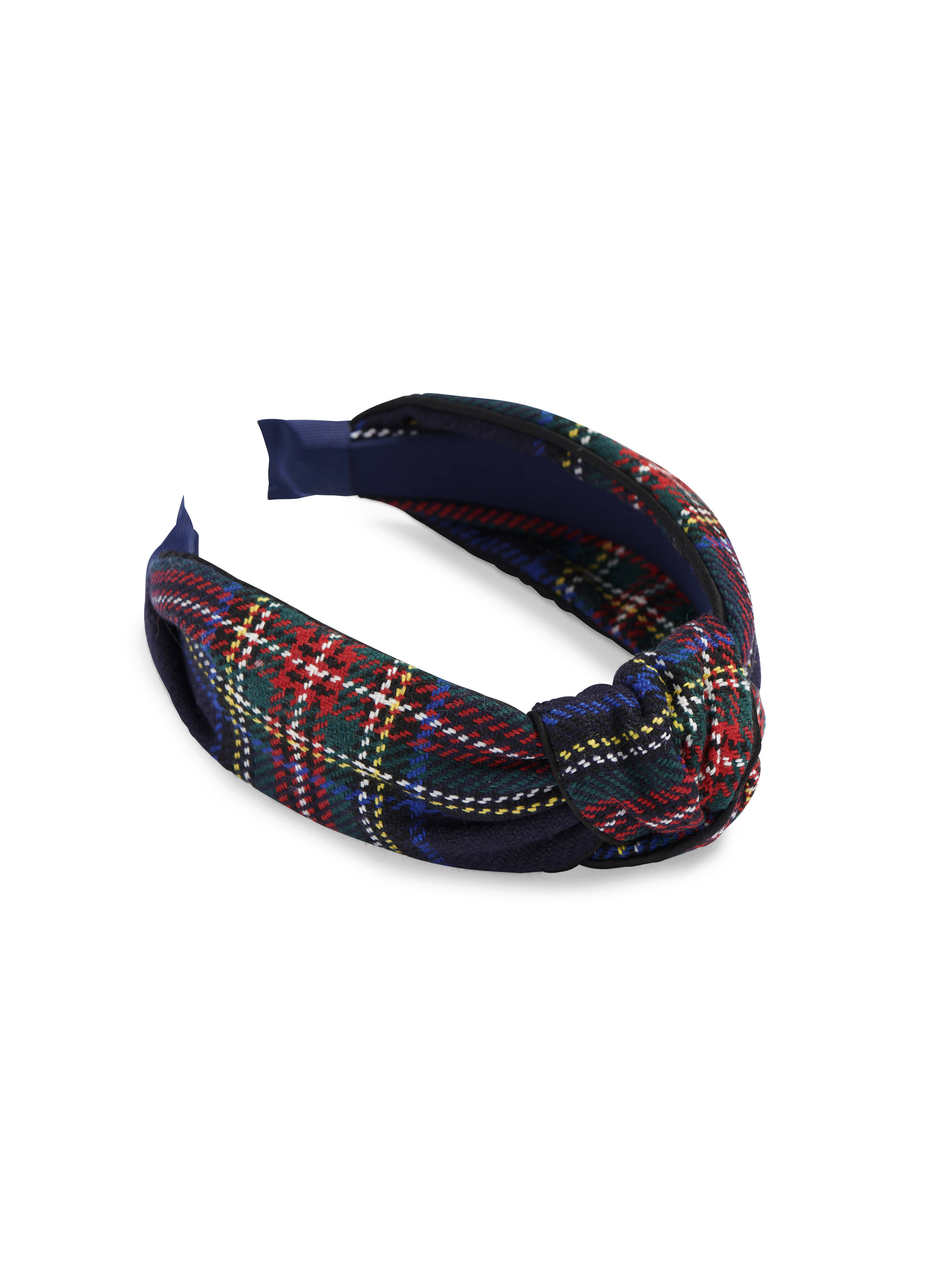Picture of TARTAN KNOTTED HEADBAND, NAVY