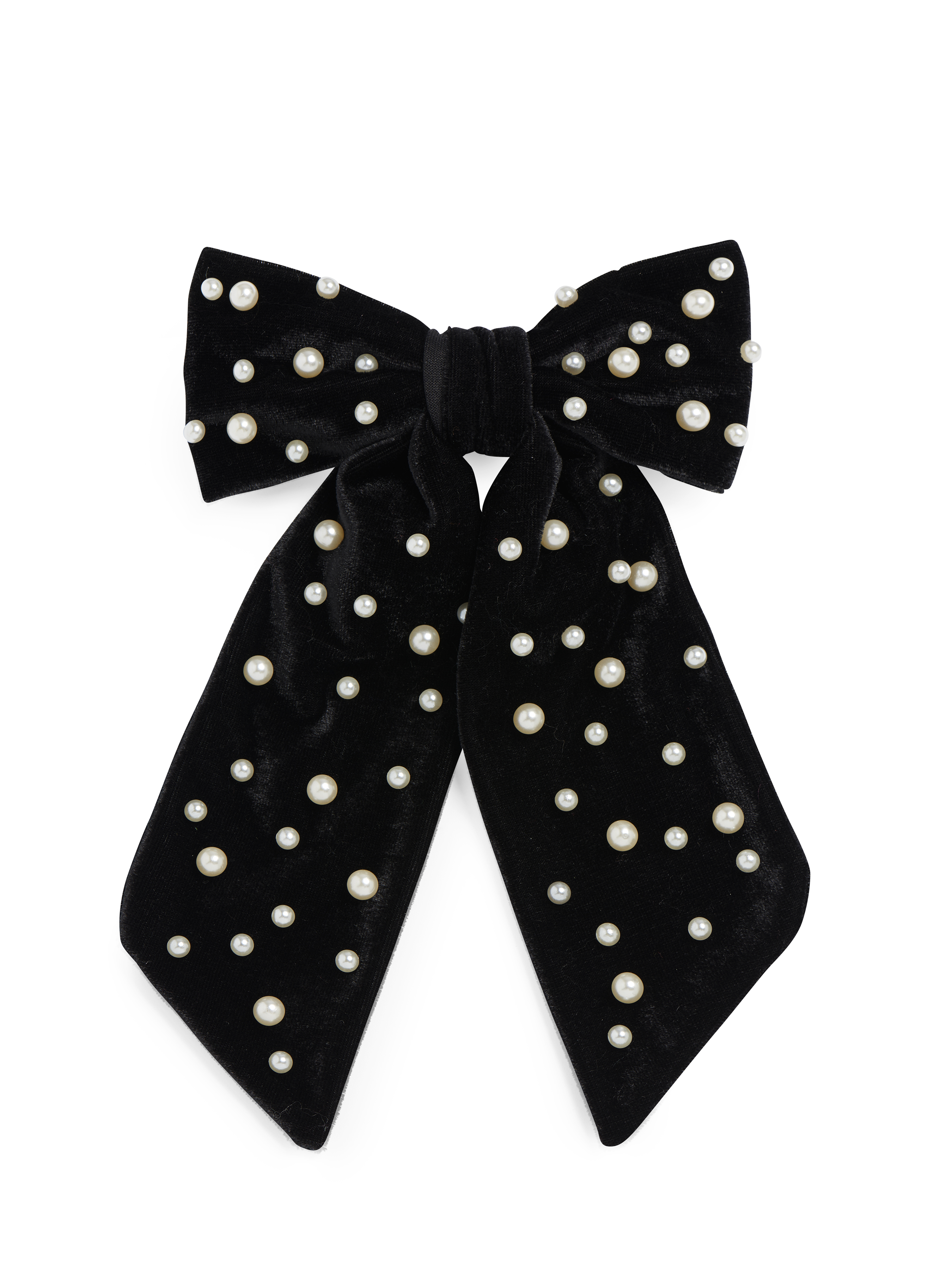Picture of VELVET AND PEARLS BOW CLIP,BLACK