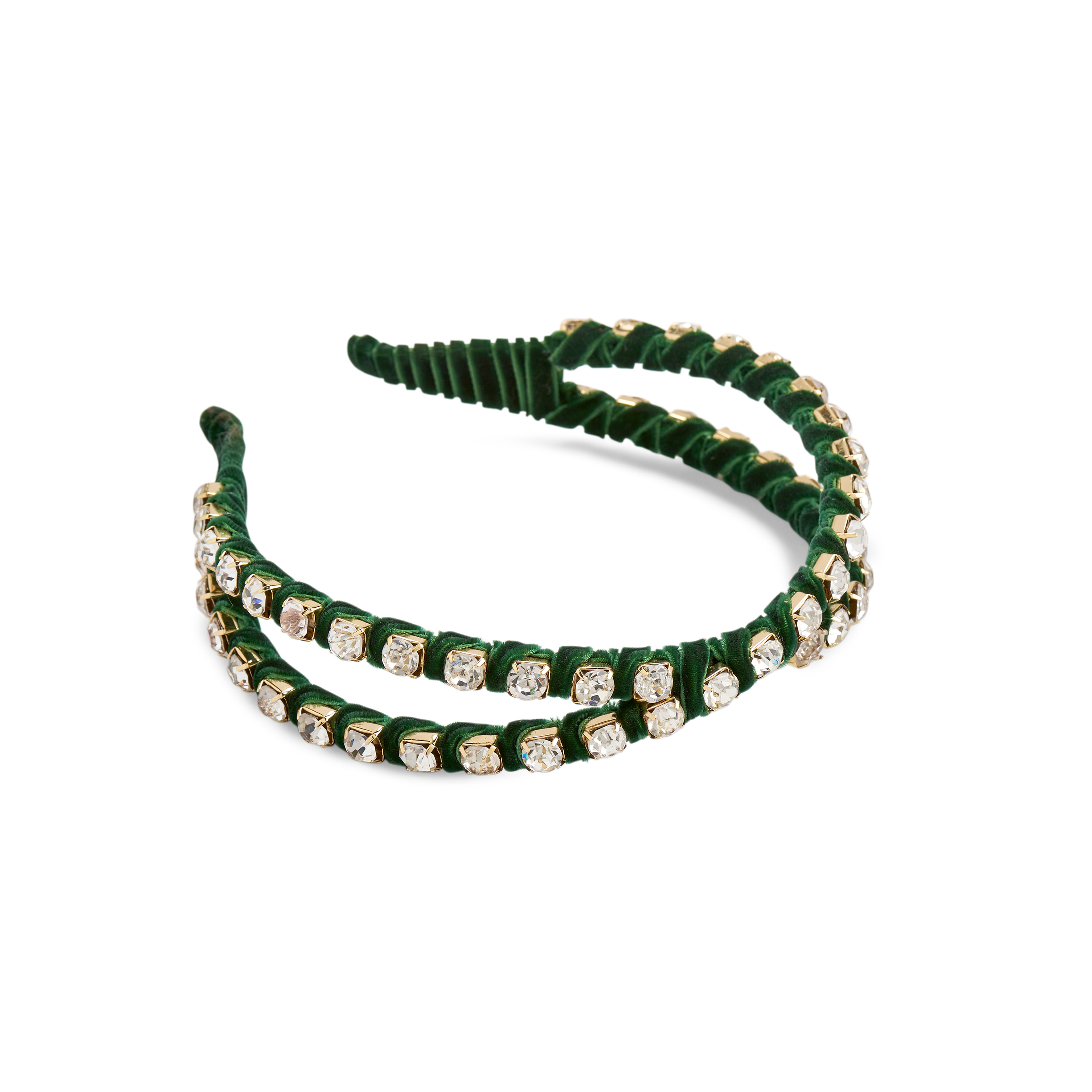 Picture of RHINESTONE DOUBLE HEADBAND,GREEN