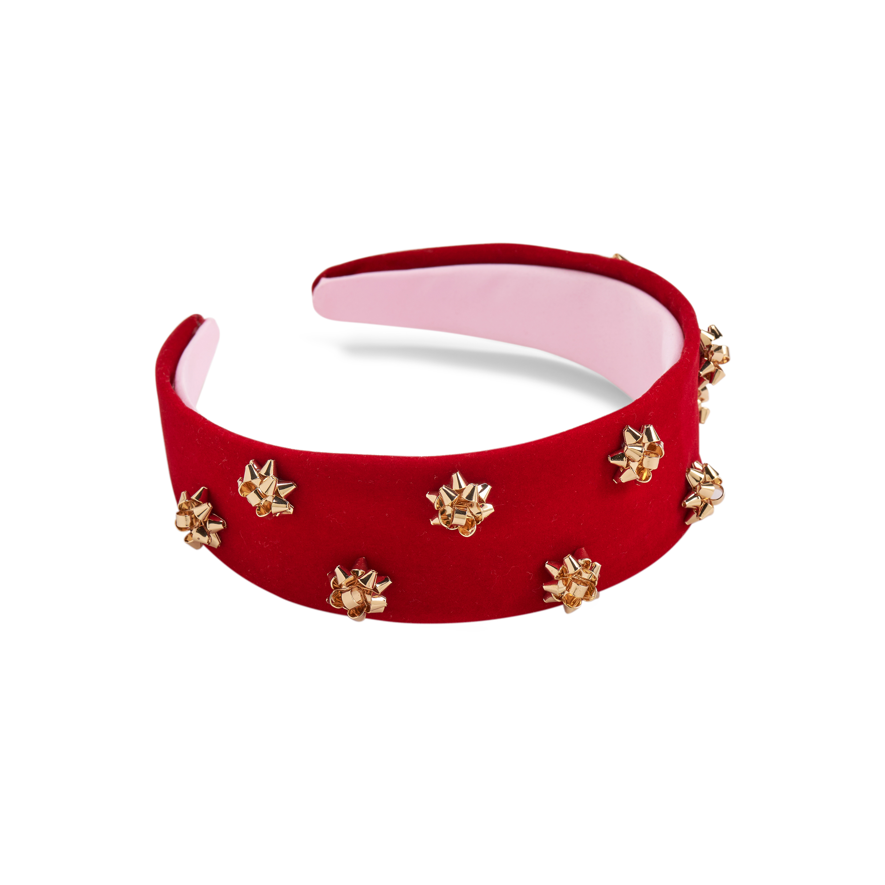 Picture of VELVET GIFT BOW HEADBAND,SCARLET