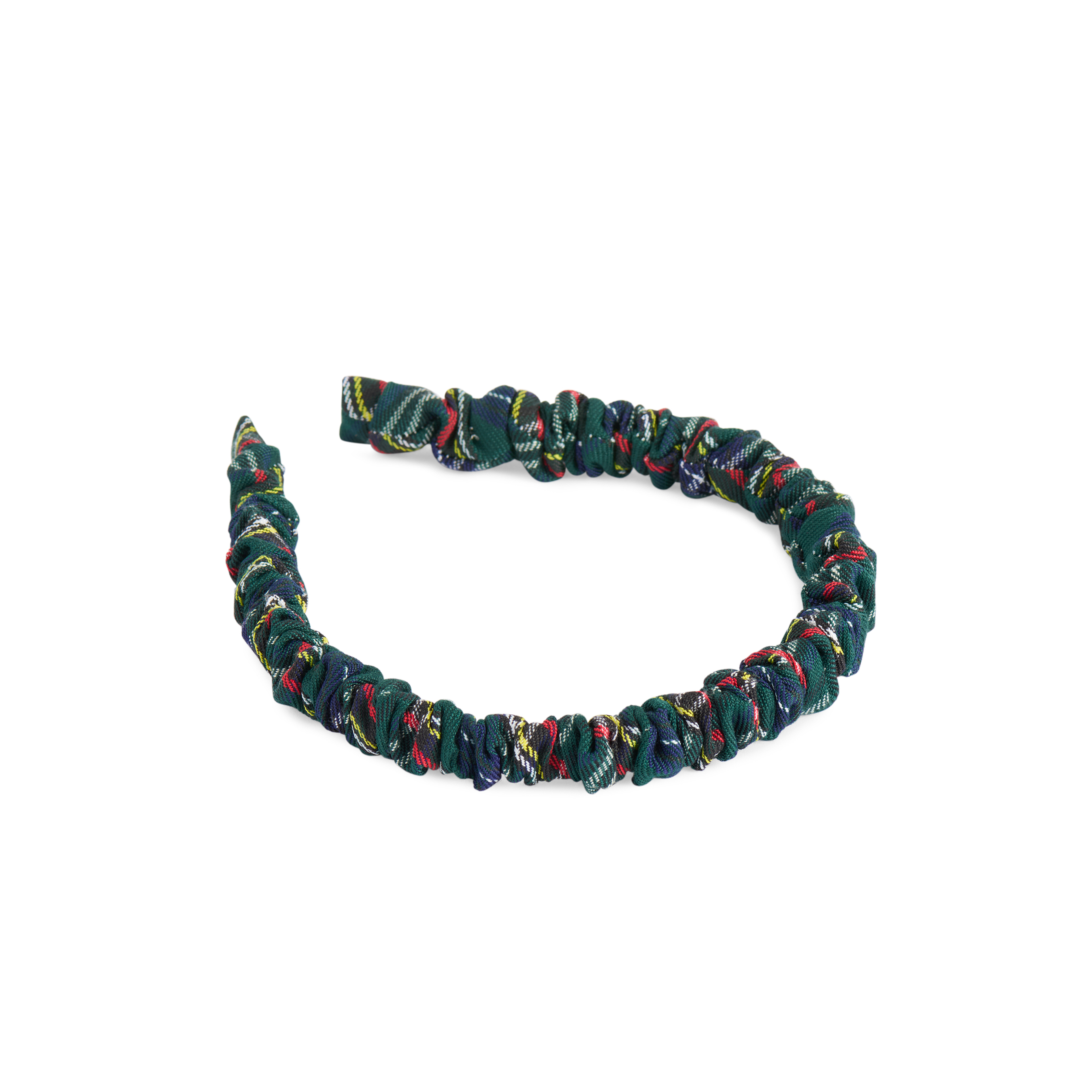 Picture of PLAID SCRUNCH HEADBAND,NAVY