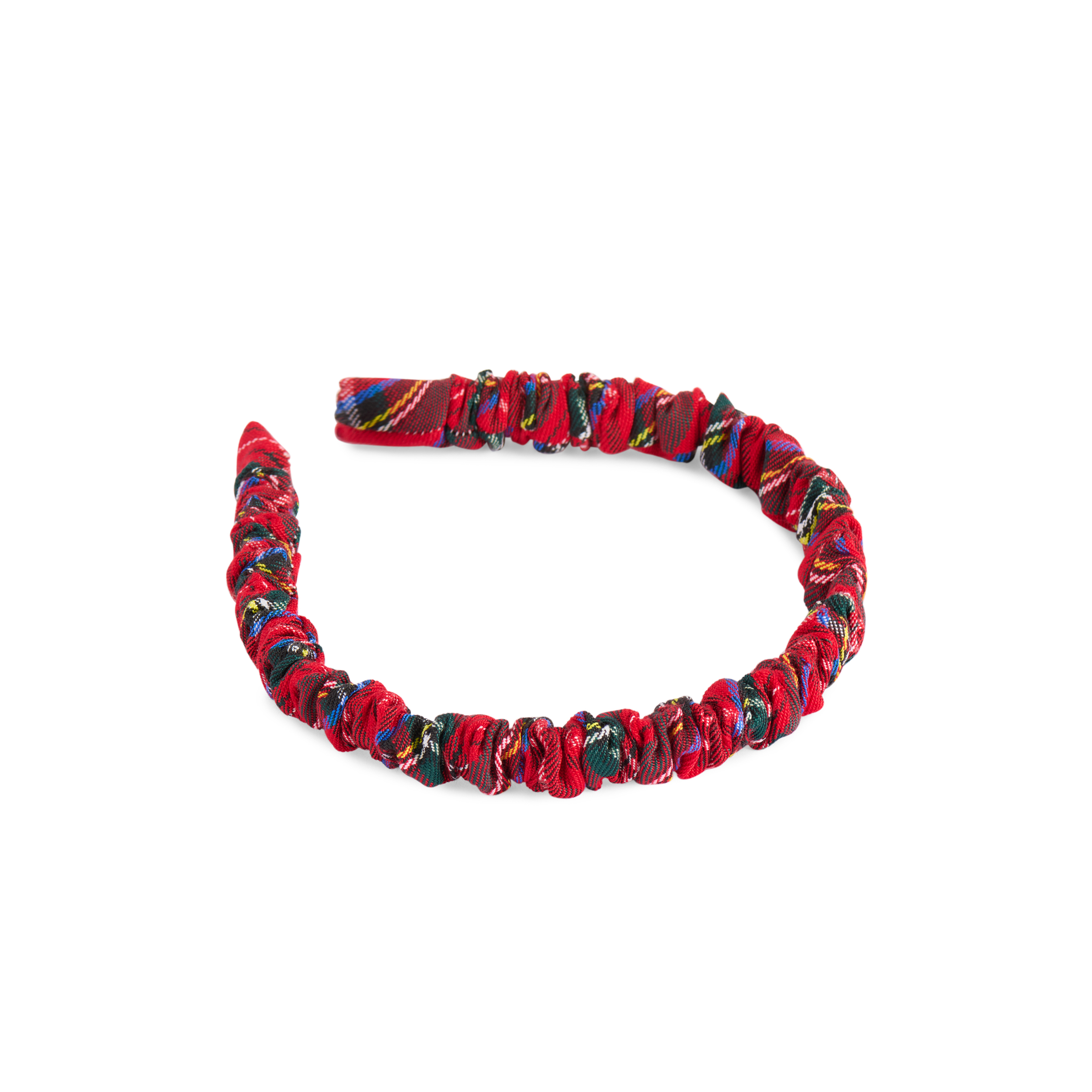 Picture of PLAID SCRUNCH HEADBAND,RED