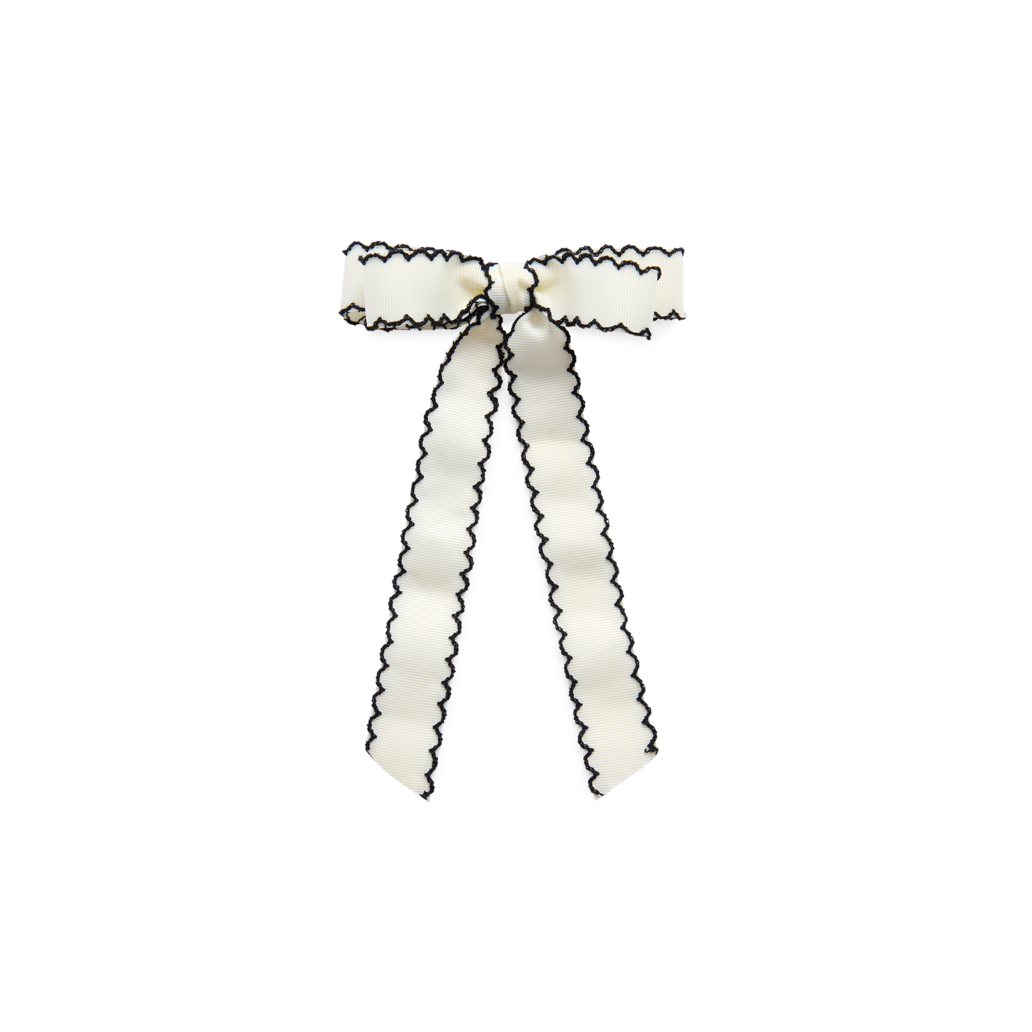 Picture of SCALLOP TRIM BOW CLIP,IVORY