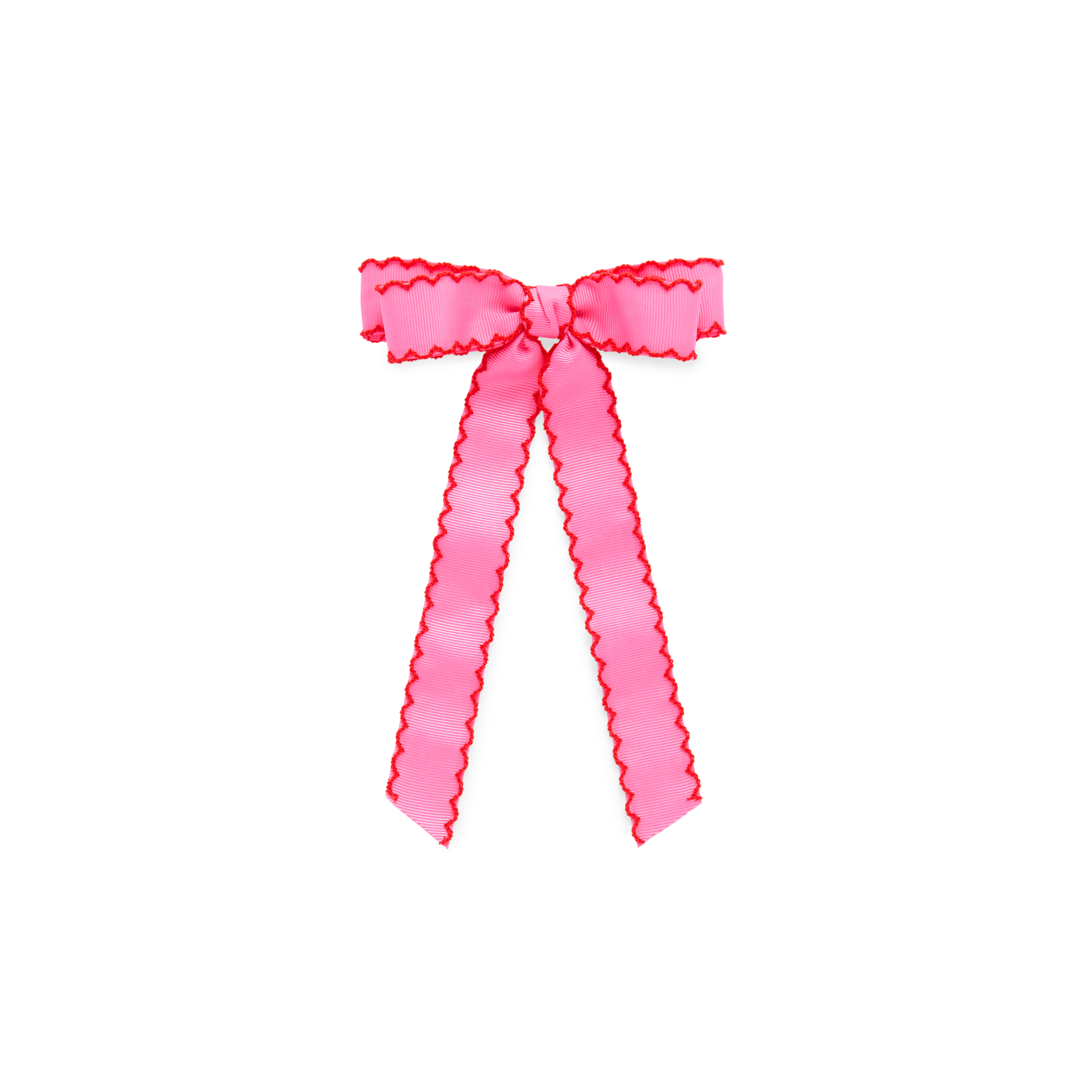 Picture of SCALLOP TRIM BOW CLIP,PINK