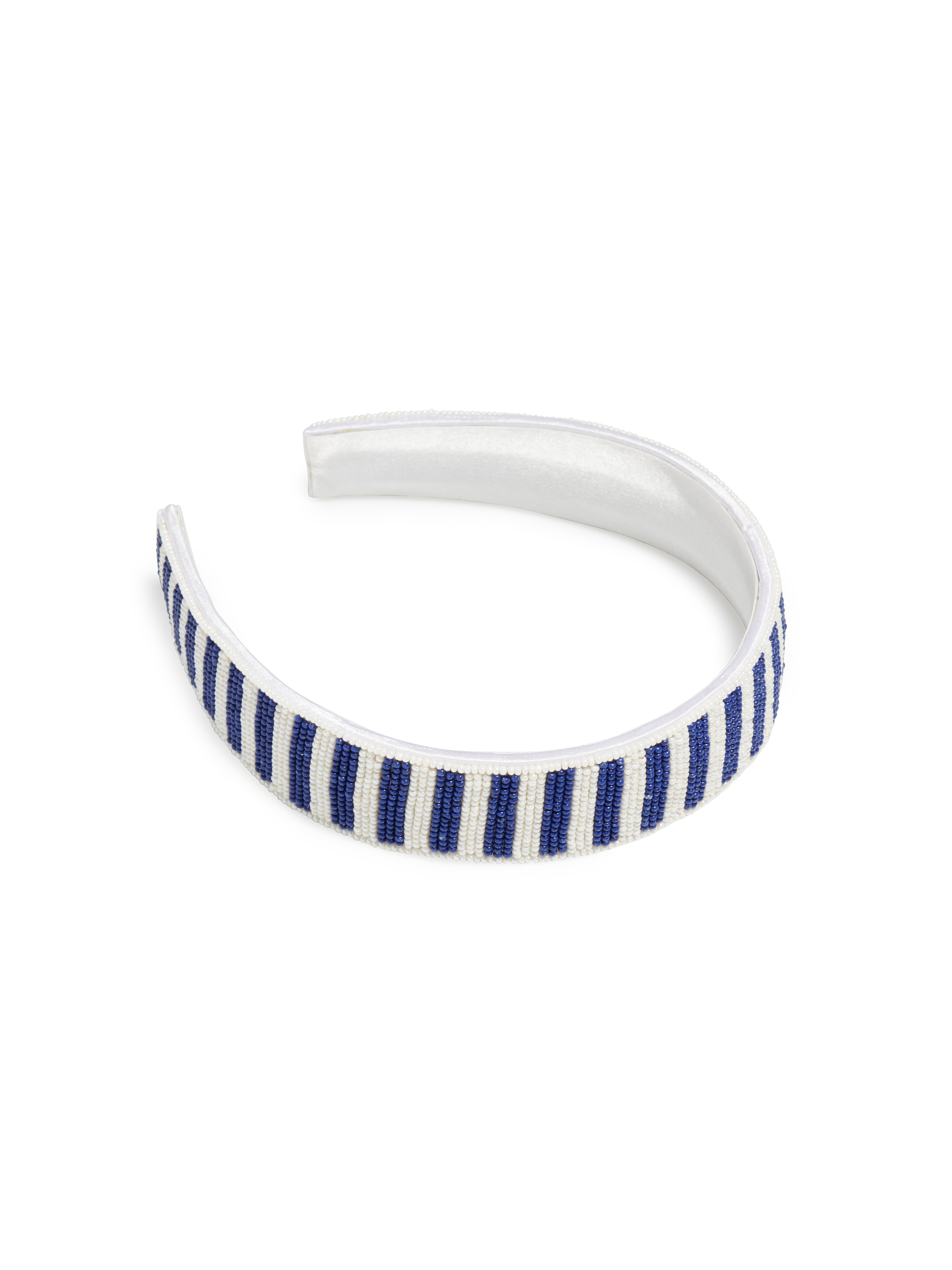Picture of BEADED STRIPE HEADBAND, NAVY
