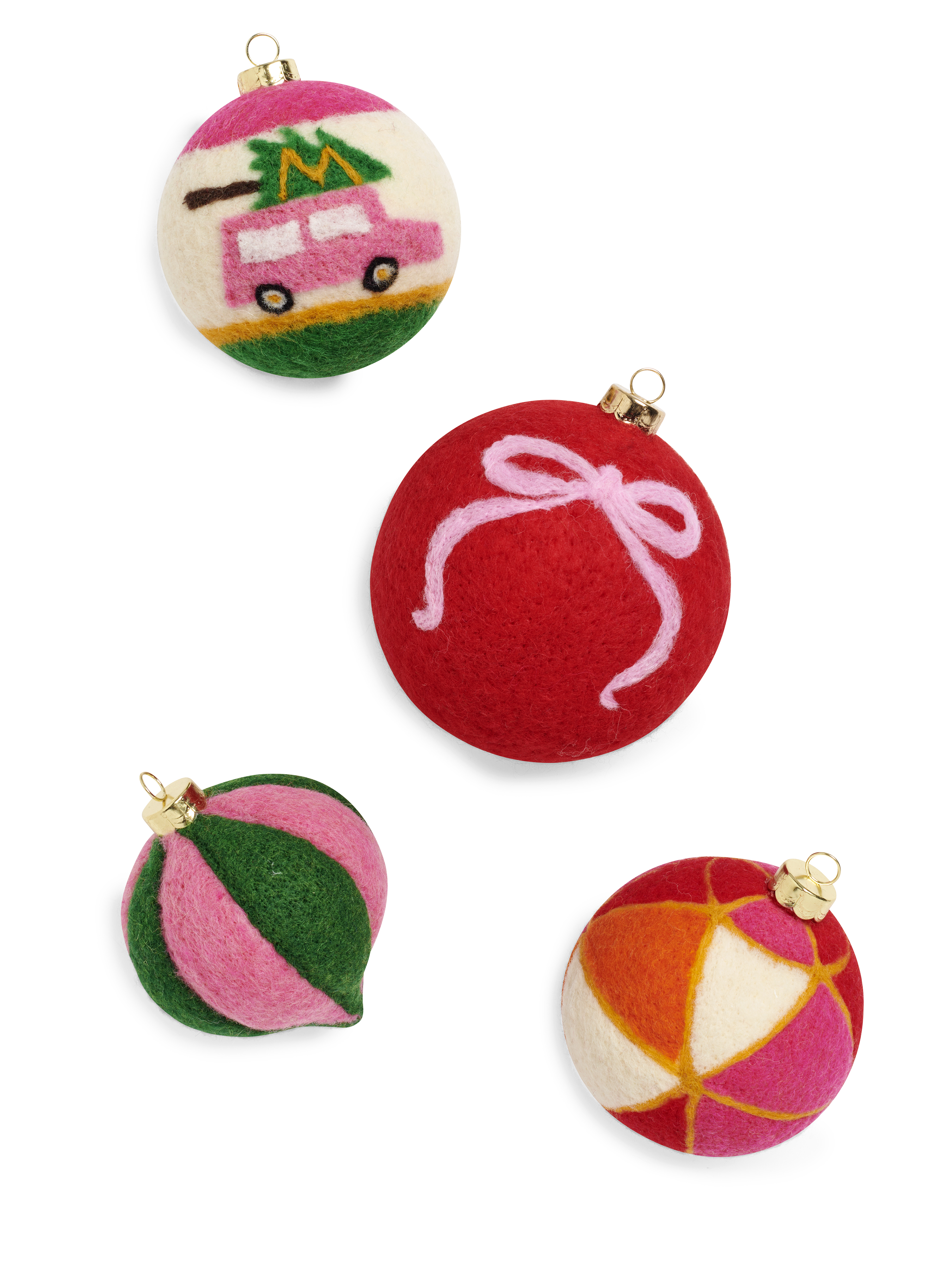 Picture of FESTIVE BOW ASST/4 ORNAMENTS ,MULTI
