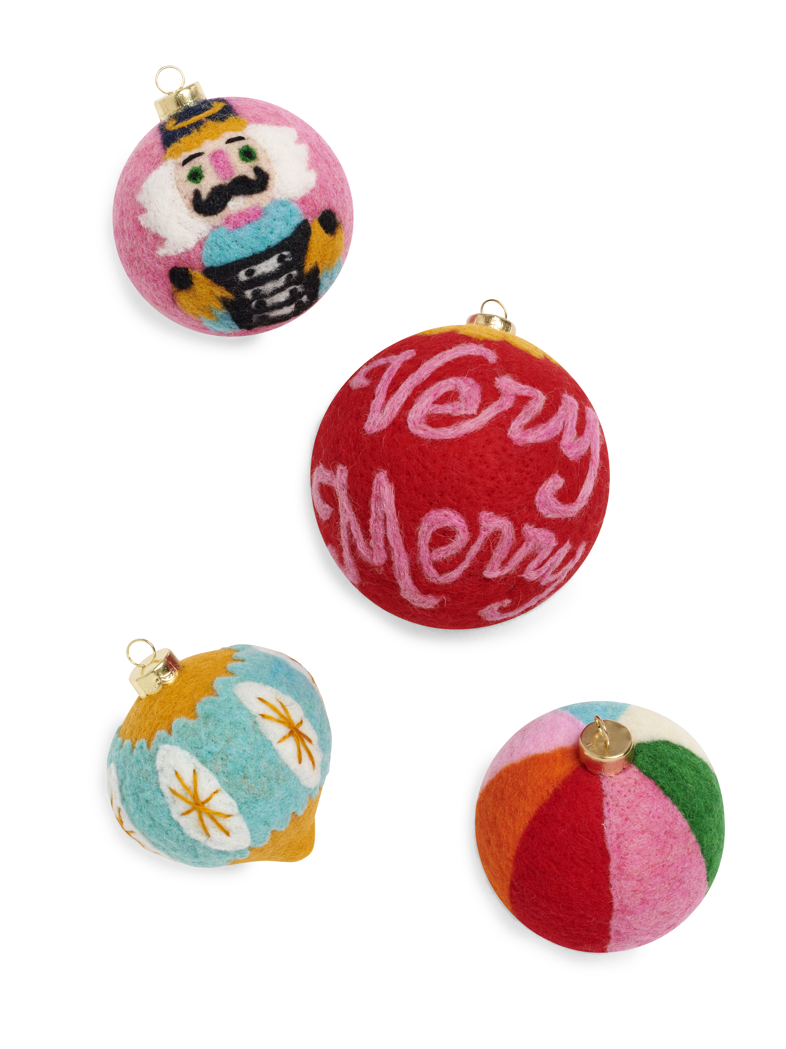 Picture of "VERY MERRY" ASST/4 ORNAMENTS,MULTI