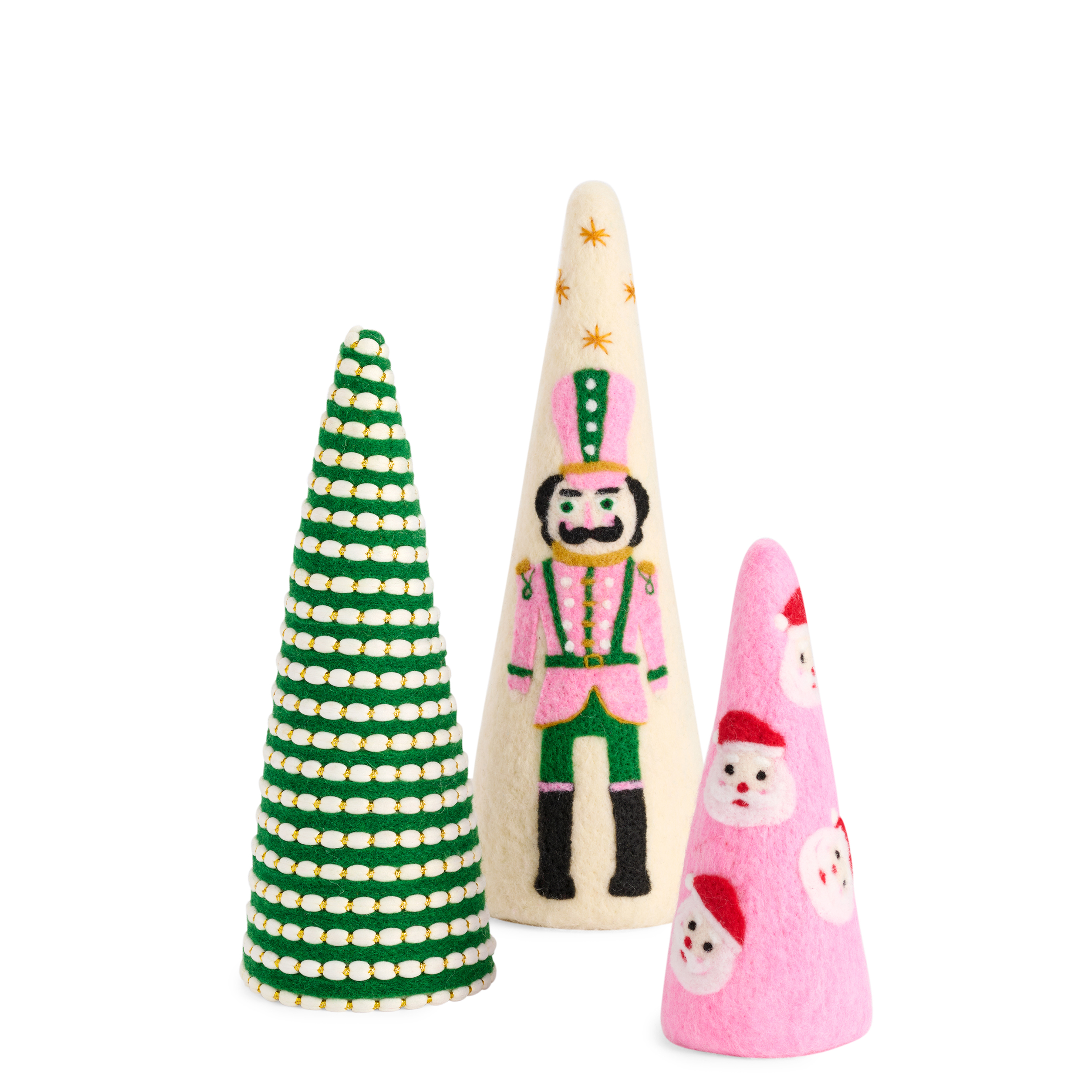 Picture of ASST/3 NUTCRACKER/SANTA DECORATIVE TREES,MULTI